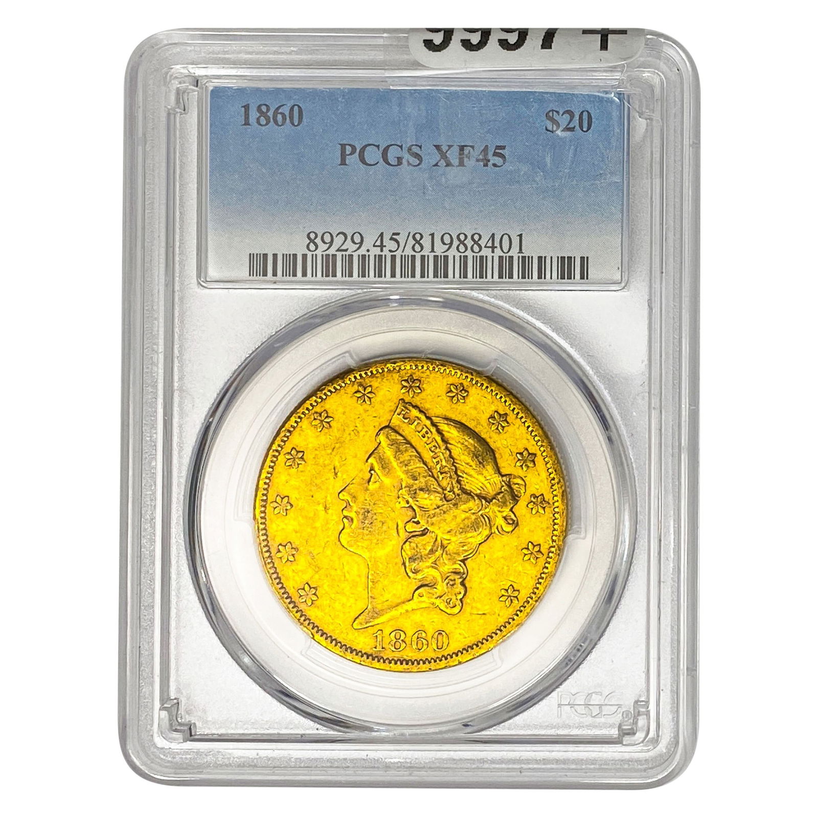 1860 $20 Gold Double Eagle PCGS XF45 (1 of 2)