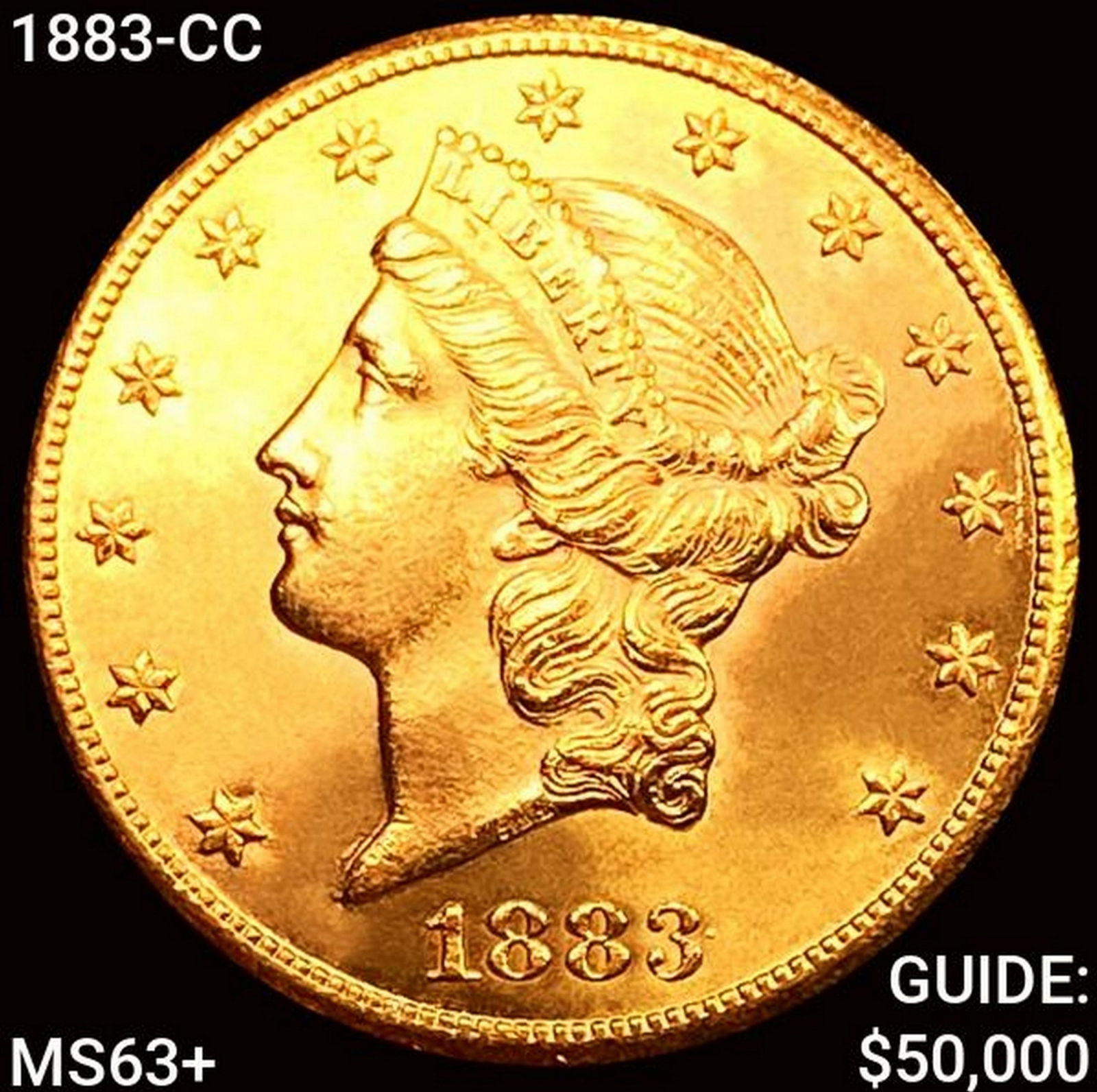 1883-CC $20 Gold Double Eagle CHOICE BU+ (1 of 2)