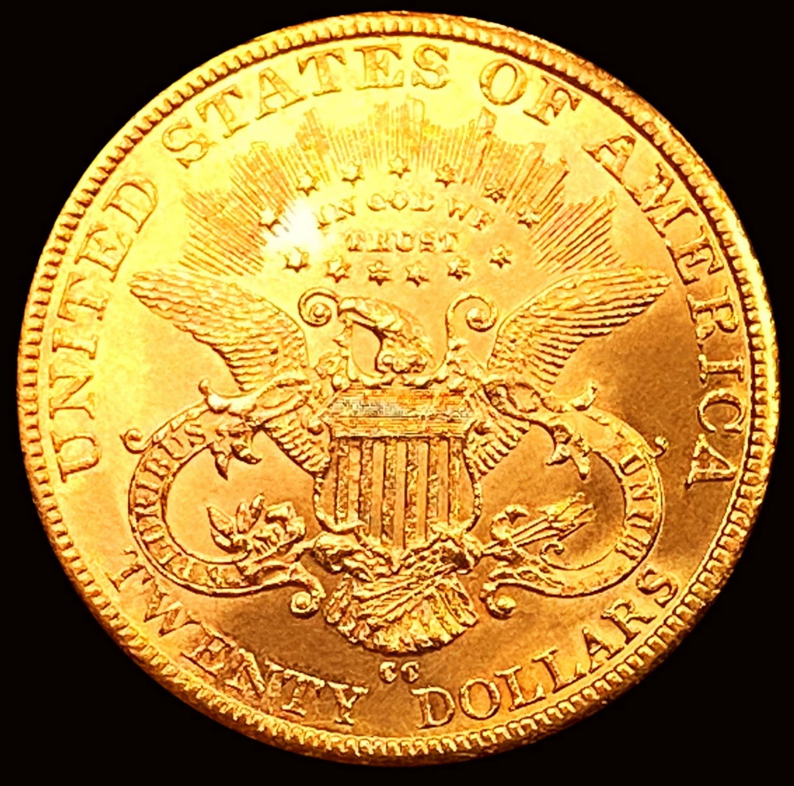 1883-CC $20 Gold Double Eagle CHOICE BU+ - 2