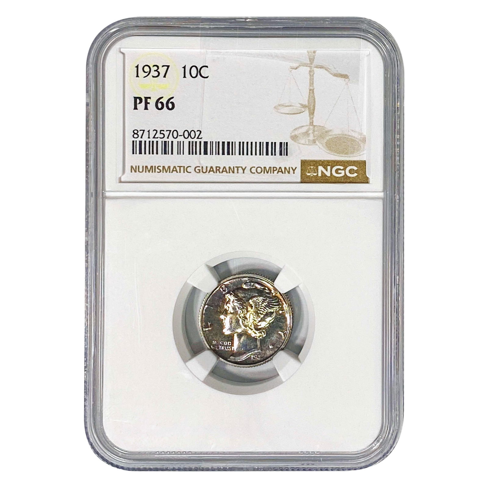 1937 Mercury Silver Dime NGC PF66: 1937 Mercury Silver Dime NGC PF66