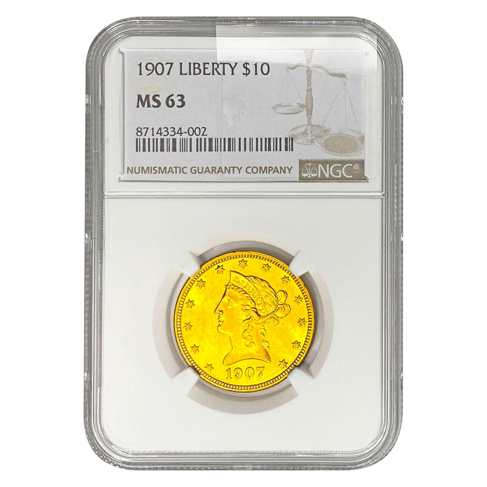 1907 $10 Gold Eagle NGC MS63 (1 of 2)