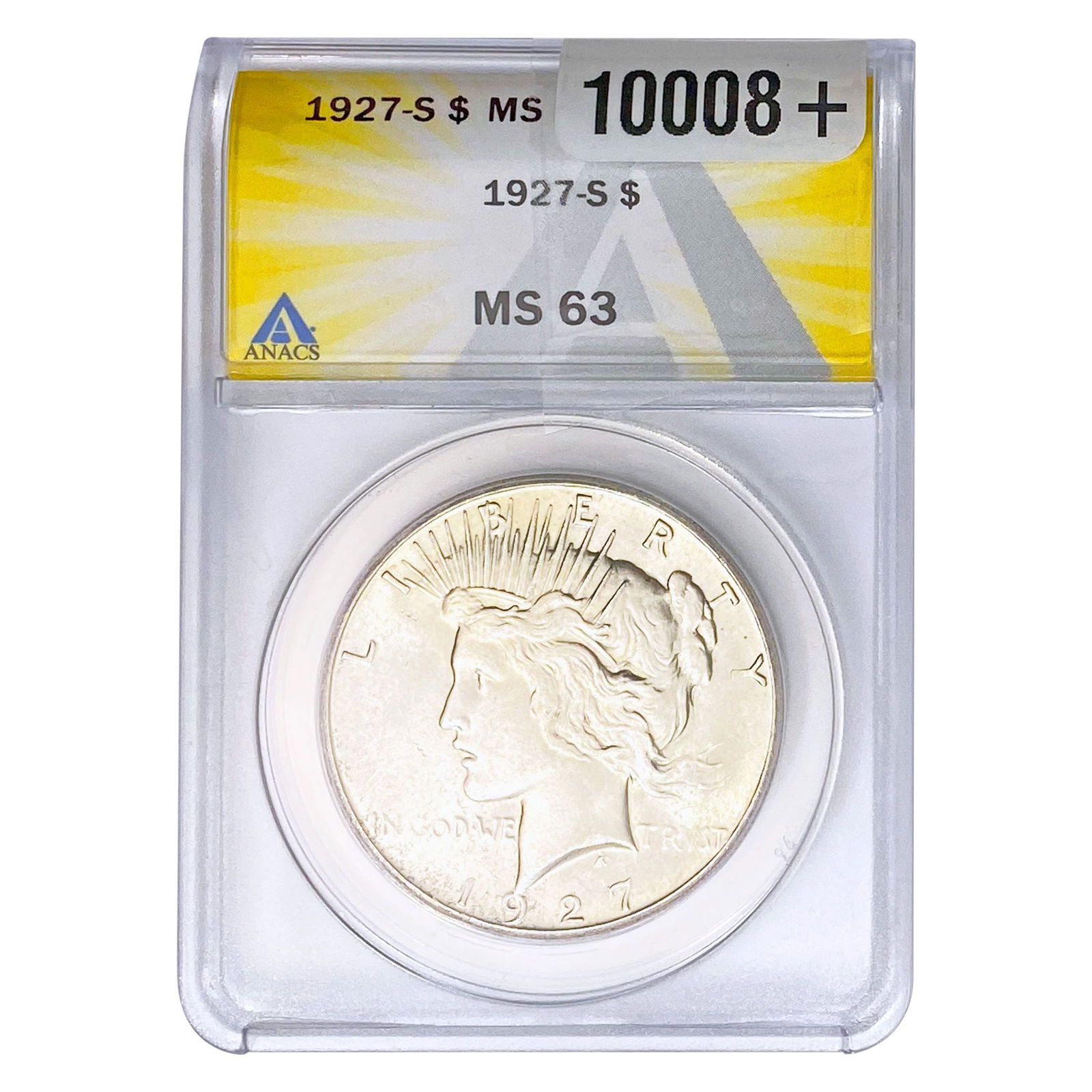 1927-S Silver Peace Dollar ANACS MS3 (1 of 2)