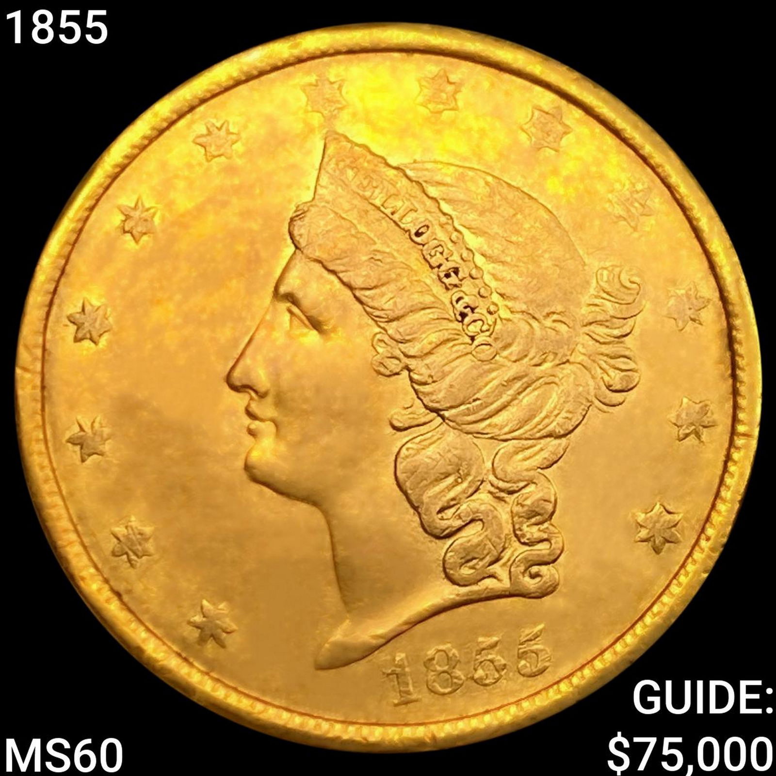 1855 Kellogg $20 Gold Assay UNCIRCULATED (1 of 2)