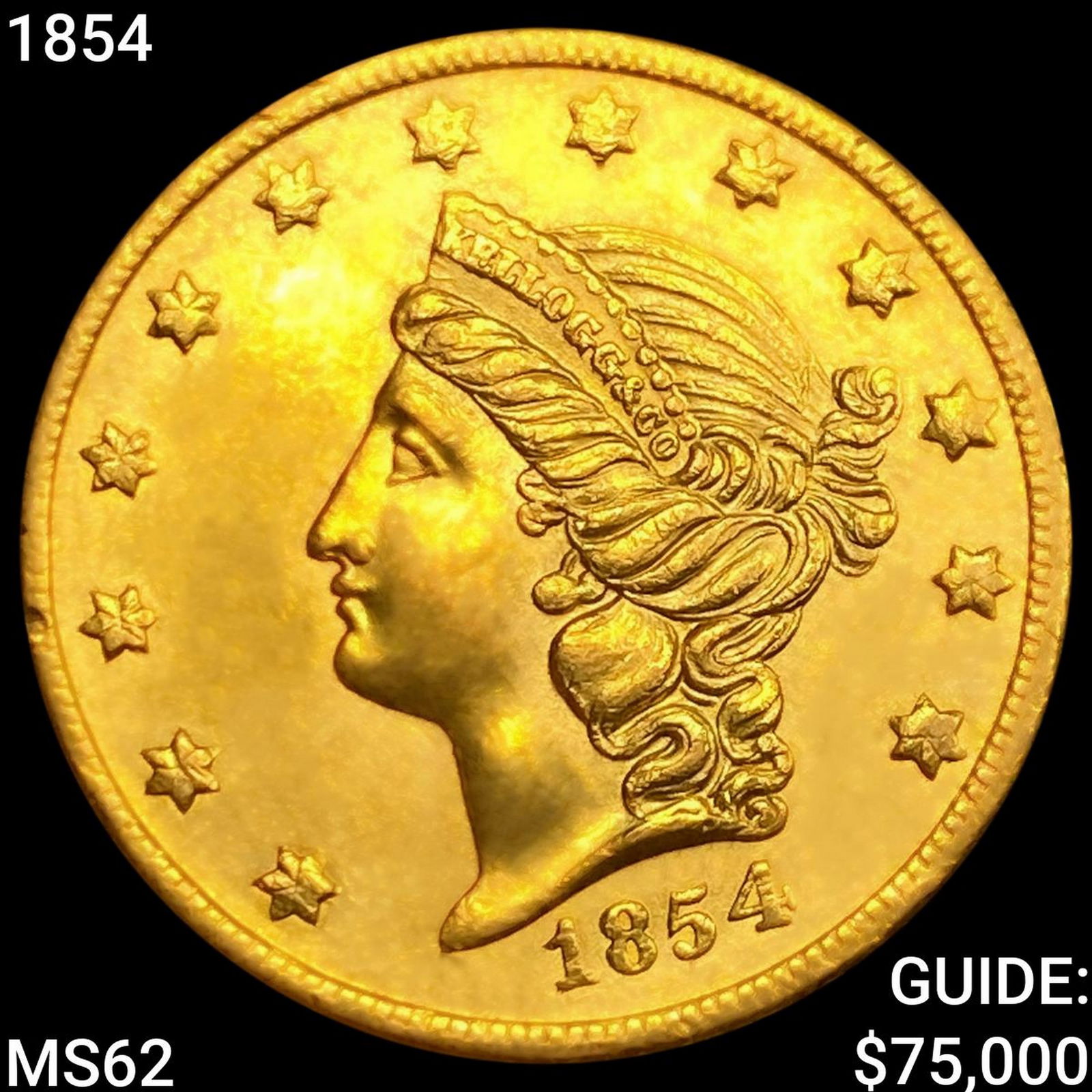 1854 Kellogg $20 Gold Assay UNCIRCULATED (1 of 2)
