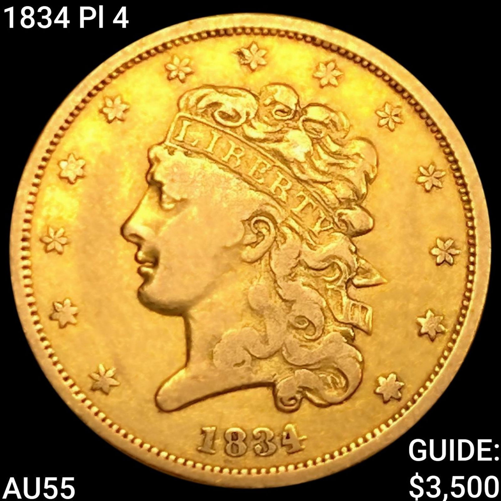 1834 Pl 4 $5 Gold Half Eagle HIGH GRADE (1 of 2)