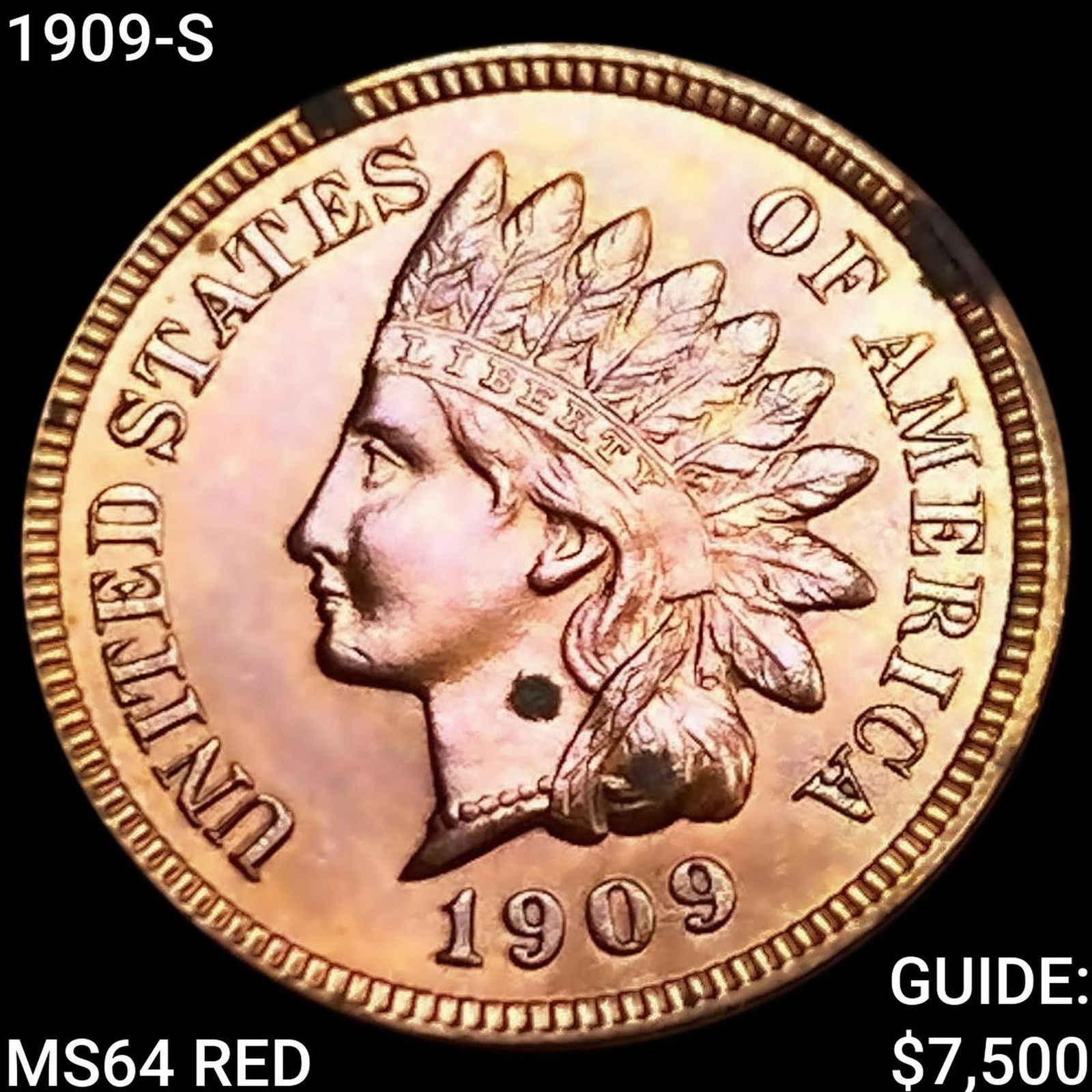 1909-S Indian Head Cent CHOICE BU RD (1 of 2)