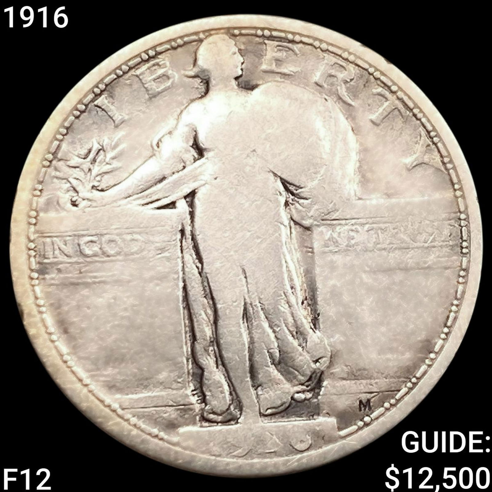 1916 Standing Liberty Quarter NICELY CIRCULATED: 1916 Standing Liberty Quarter NICELY CIRCULATED