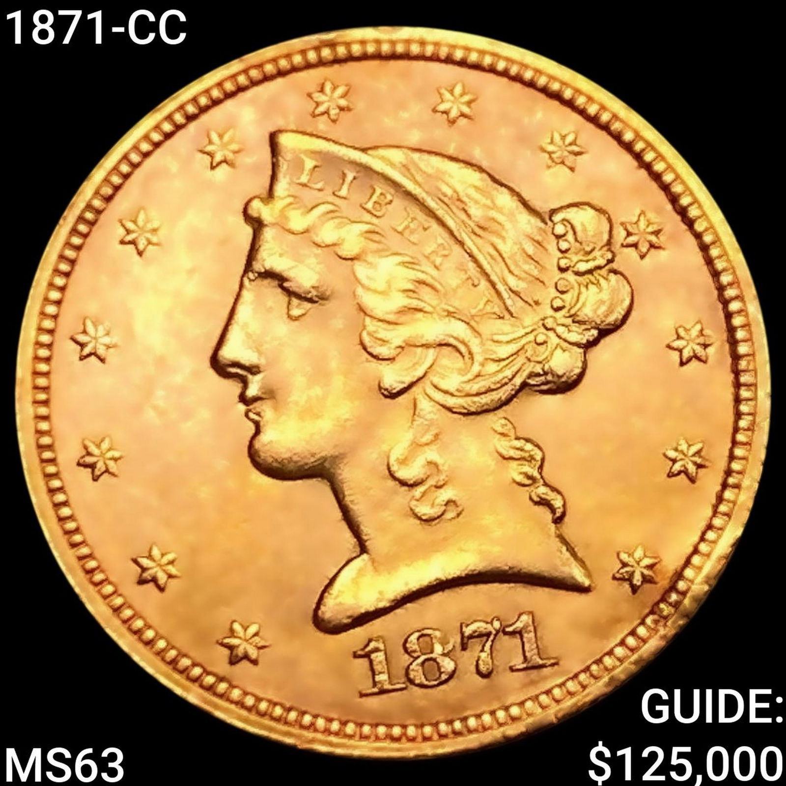 1871-CC $5 Gold Half Eagle CHOICE BU (1 of 2)