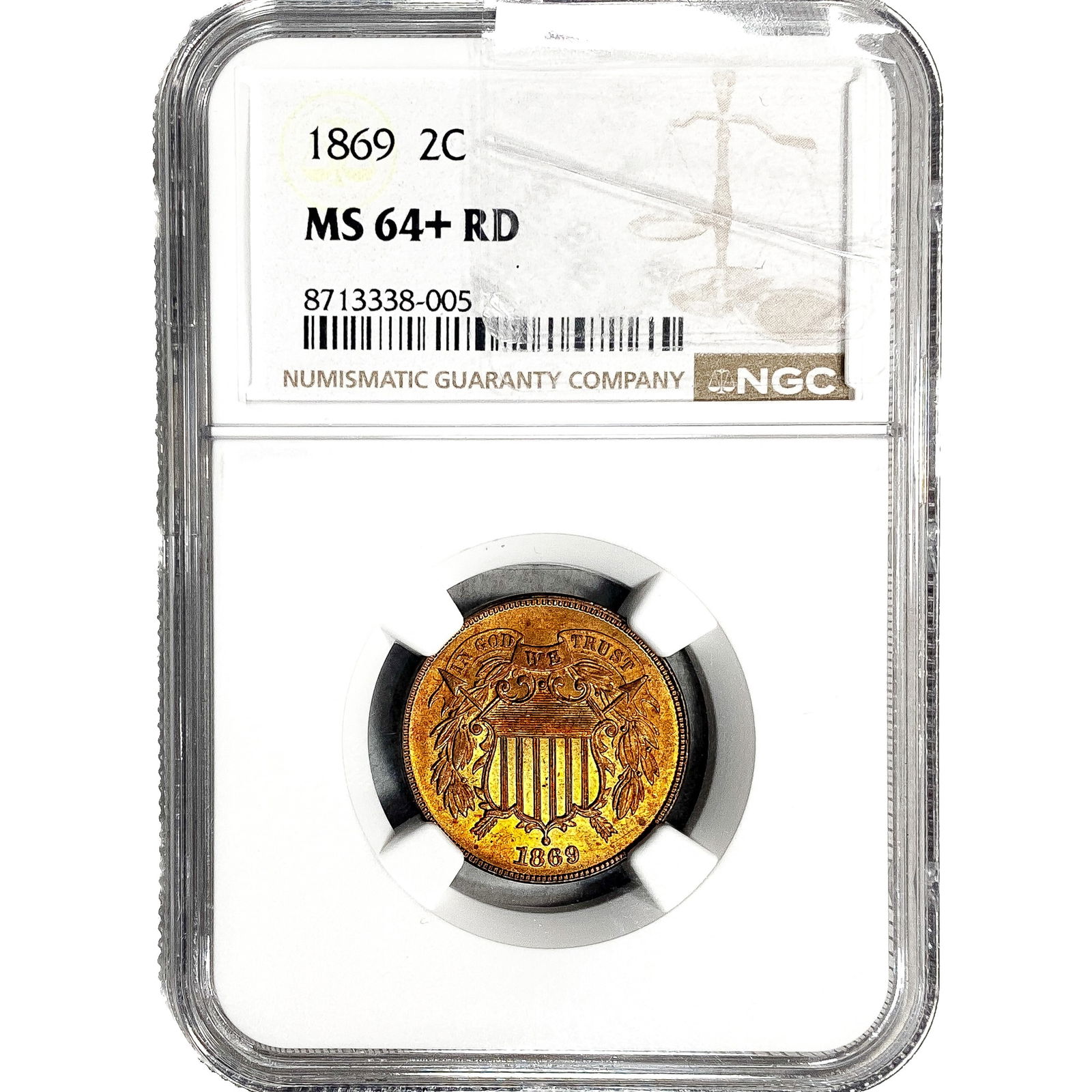 1869 Two Cent Piece NGC MS64+ (1 of 2)