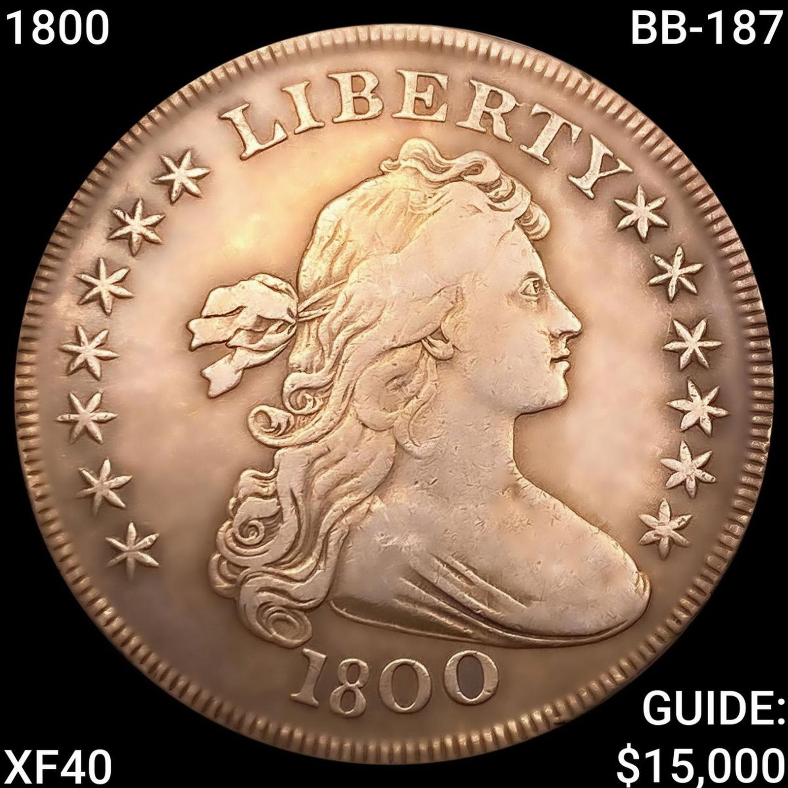 1800 BB-187 Draped Bust Dollar NEARLY UNCIRCULATED (1 of 2)