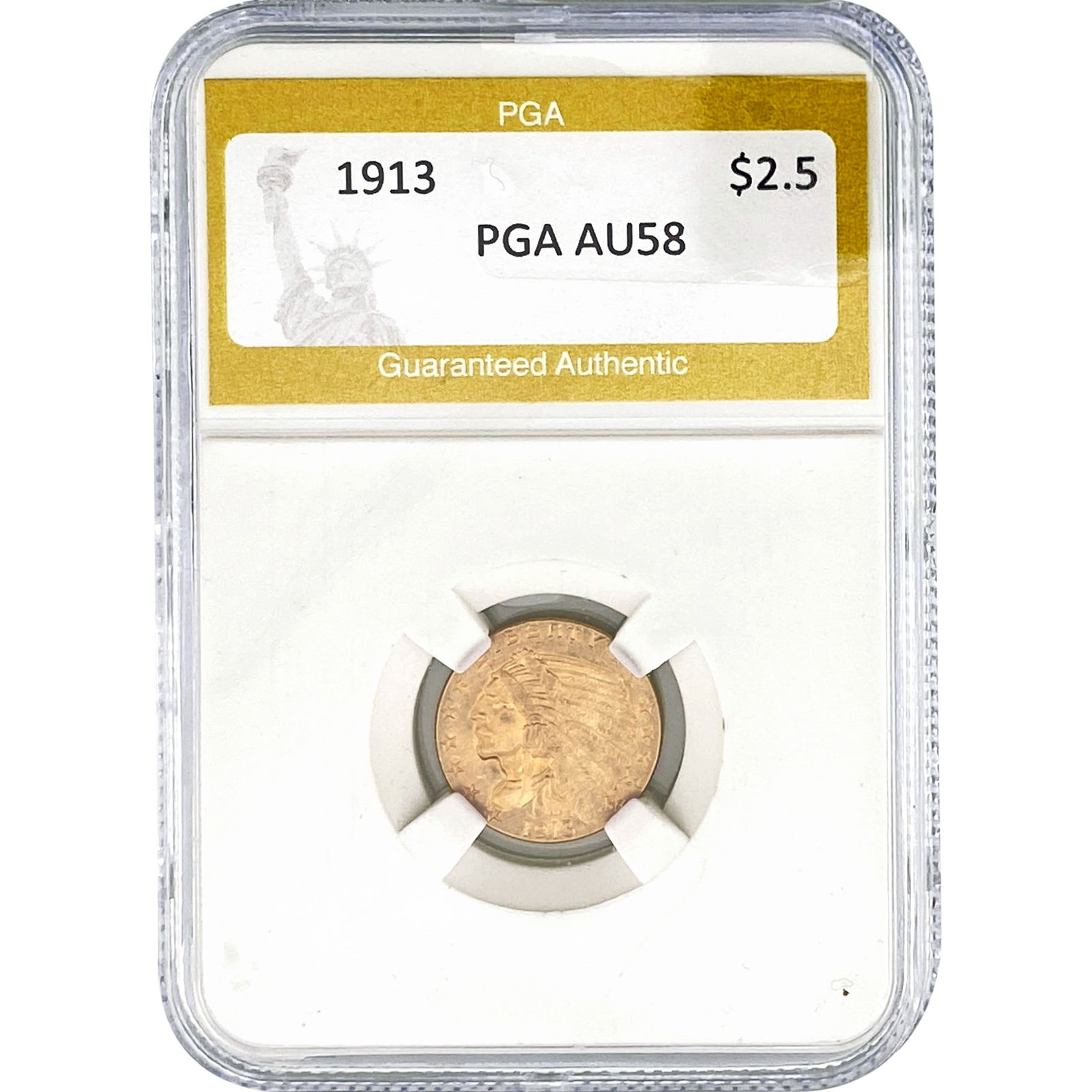 1913 $2.50 Gold Quarter Eagle PGA AU58 (1 of 2)
