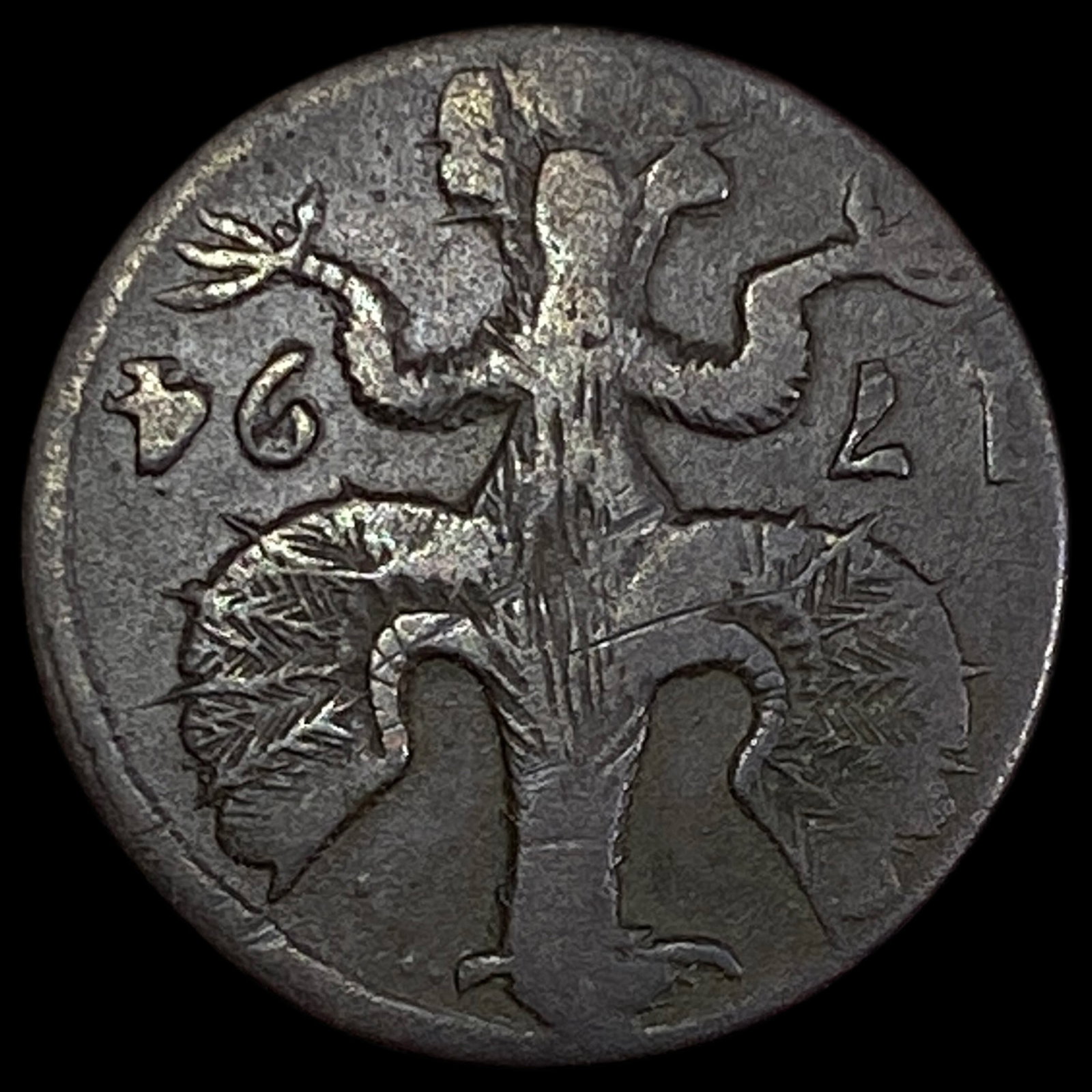 1794 German Aachen Bronze 12 Heller NEARLY UNCIRCULATED: 1794 German Aachen Bronze 12 Heller NEARLY UNCIRCULATED