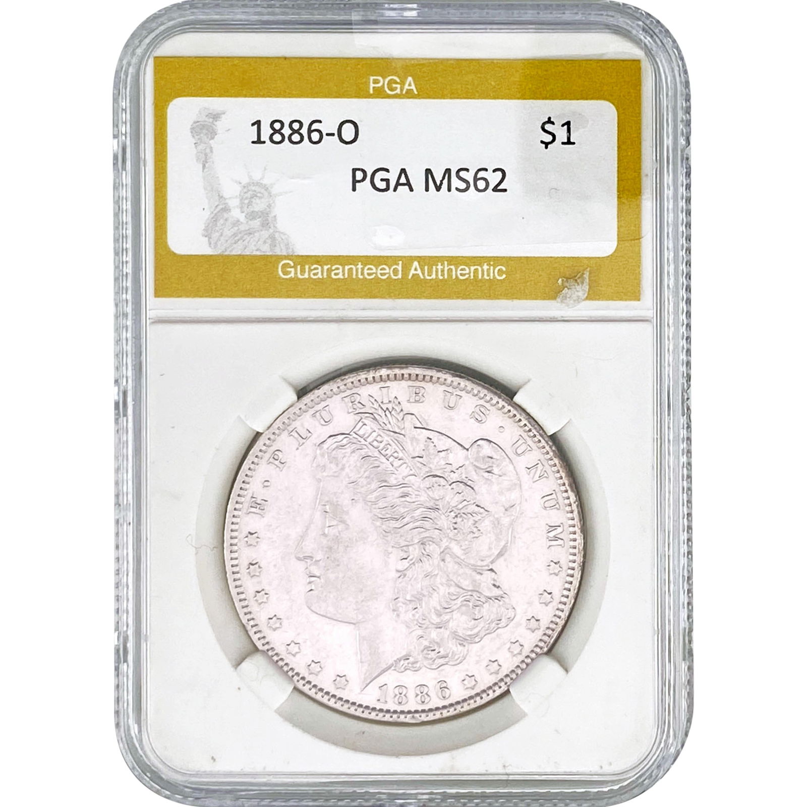 1886-O Morgan Silver Dollar PGA MS62 (1 of 2)