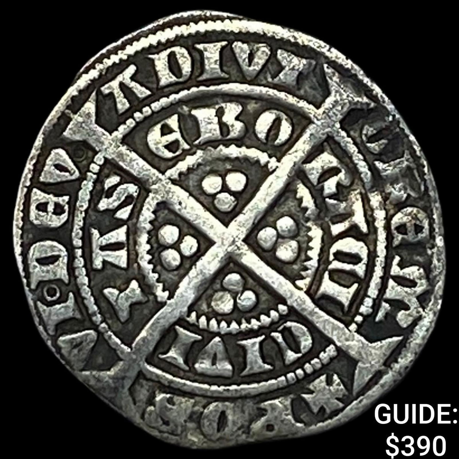 Medieval England Edward III 1327-77 1/2 Groat York Mint NEARLY UNCIRCULATED (1 of 2)