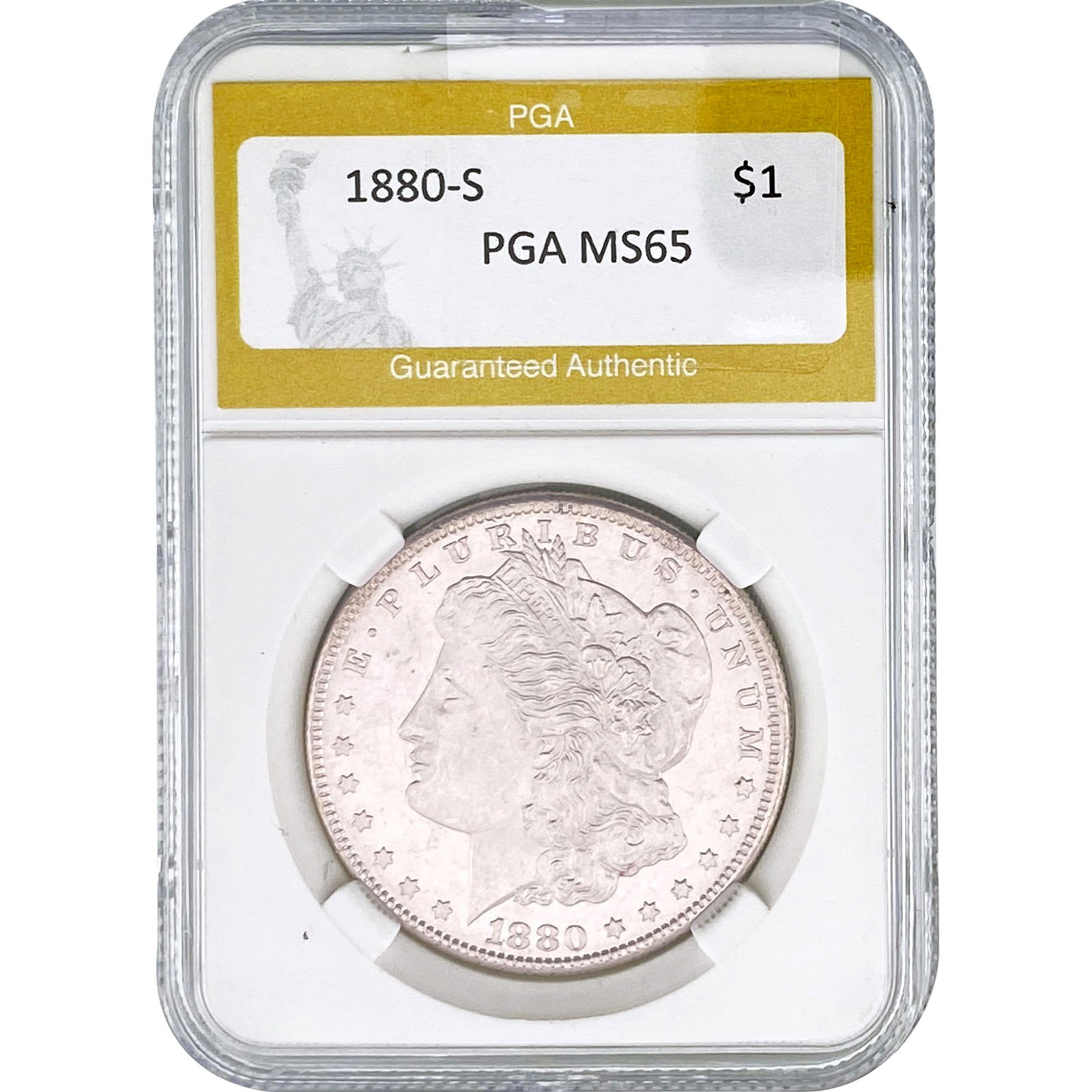1880-S Morgan Silver Dollar PGA MS65 (1 of 2)