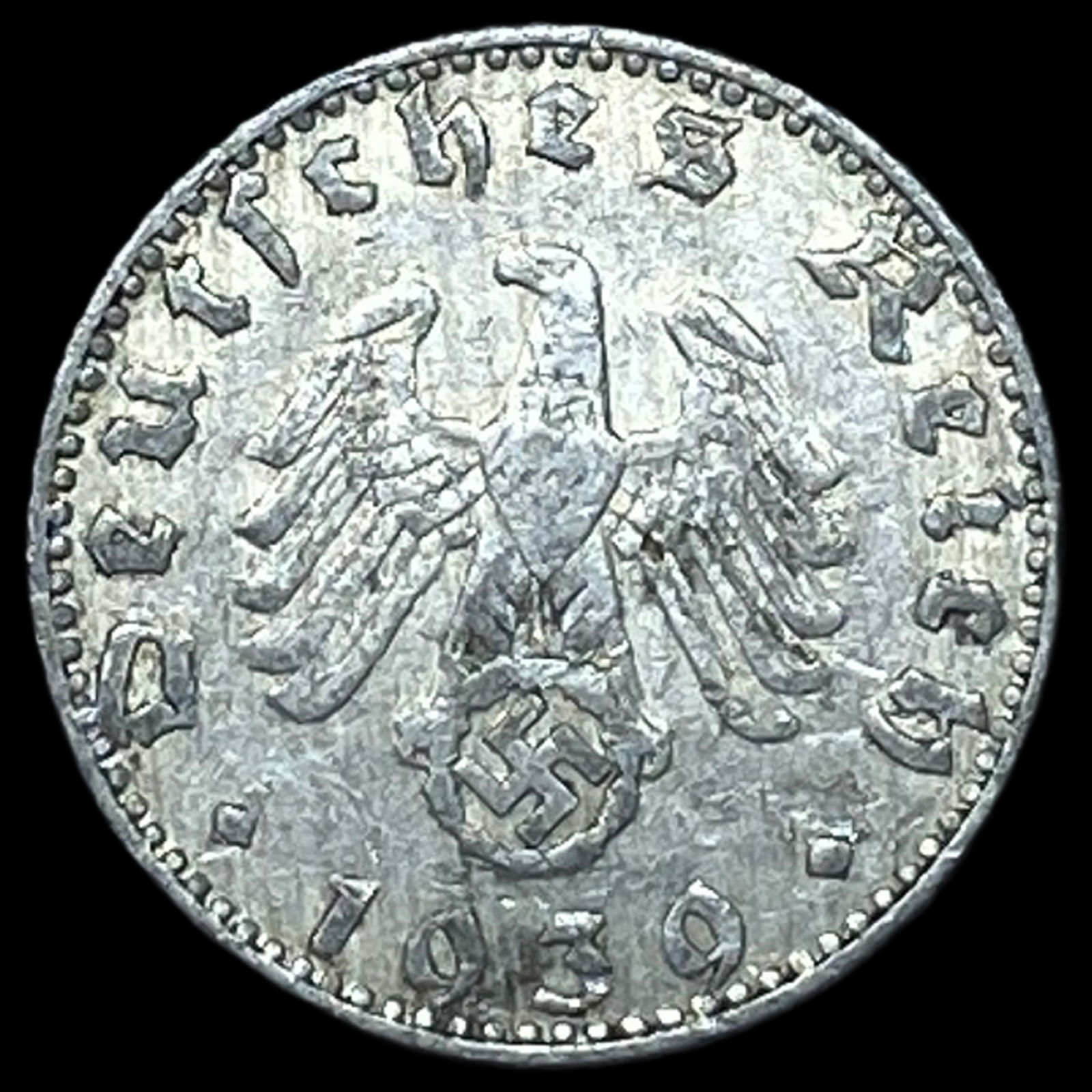 1939 Germany Aluminum 50 Reichspfennig UNCIRCULATED: 1939 Germany Aluminum 50 Reichspfennig UNCIRCULATED
