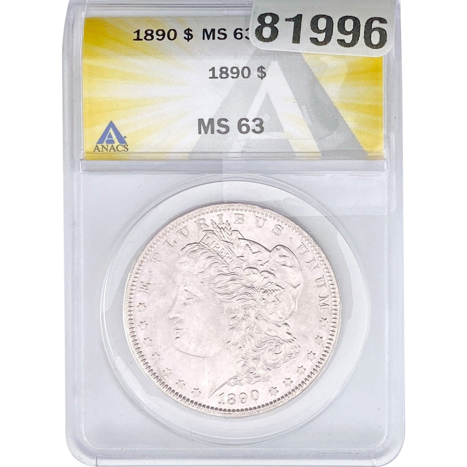 1890 Morgan Silver Dollar ANACS MS63 (1 of 2)
