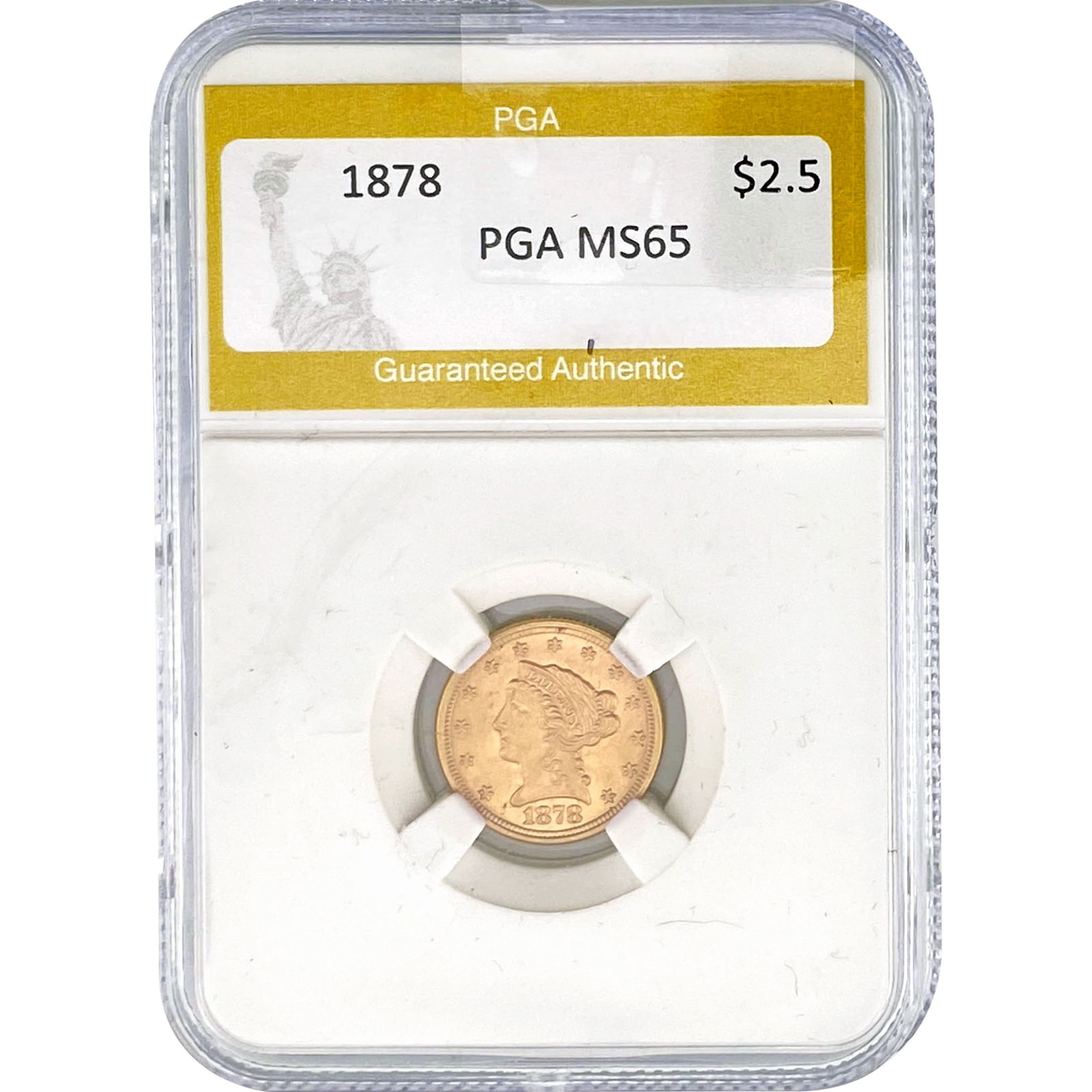1878 $2.50 Gold Quarter Eagle PGA MS65 (1 of 2)