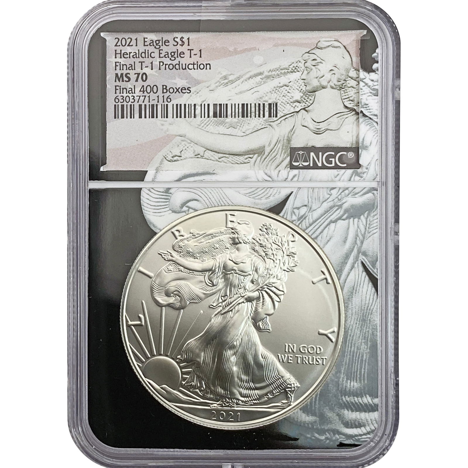 2021 NGC MS70 Heraldic T-1 SE 1OZ Silver (1 of 2)