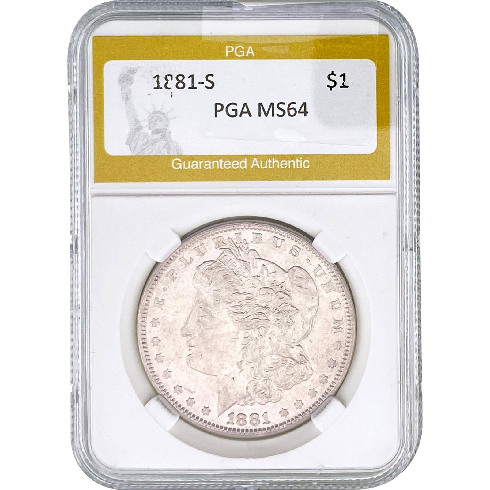 1881-S Morgan Silver Dollar PGA MS64 (1 of 2)