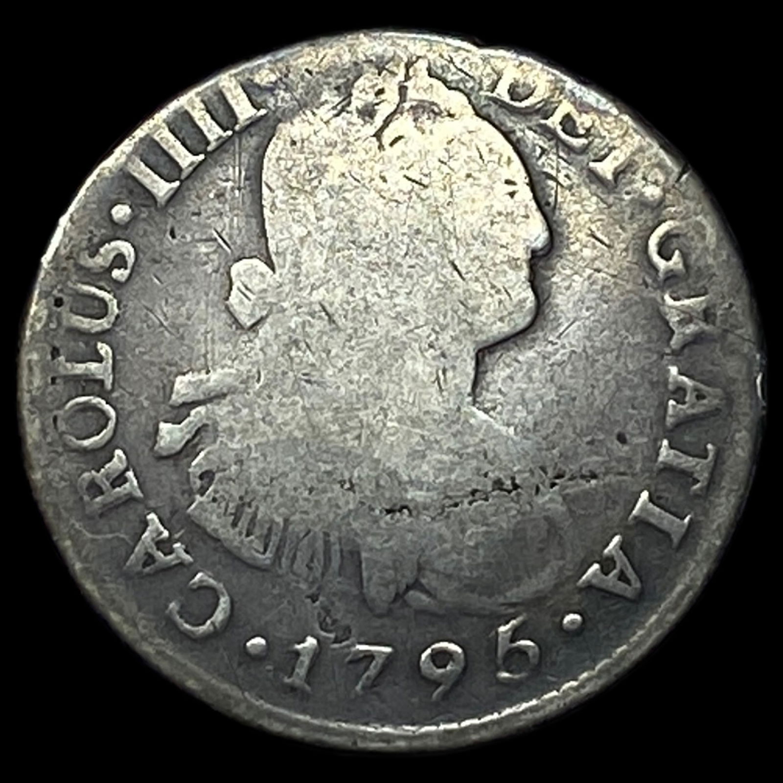 1795 Peru Silver 2 Reales NEARLY UNCIRCULATED (1 of 2)