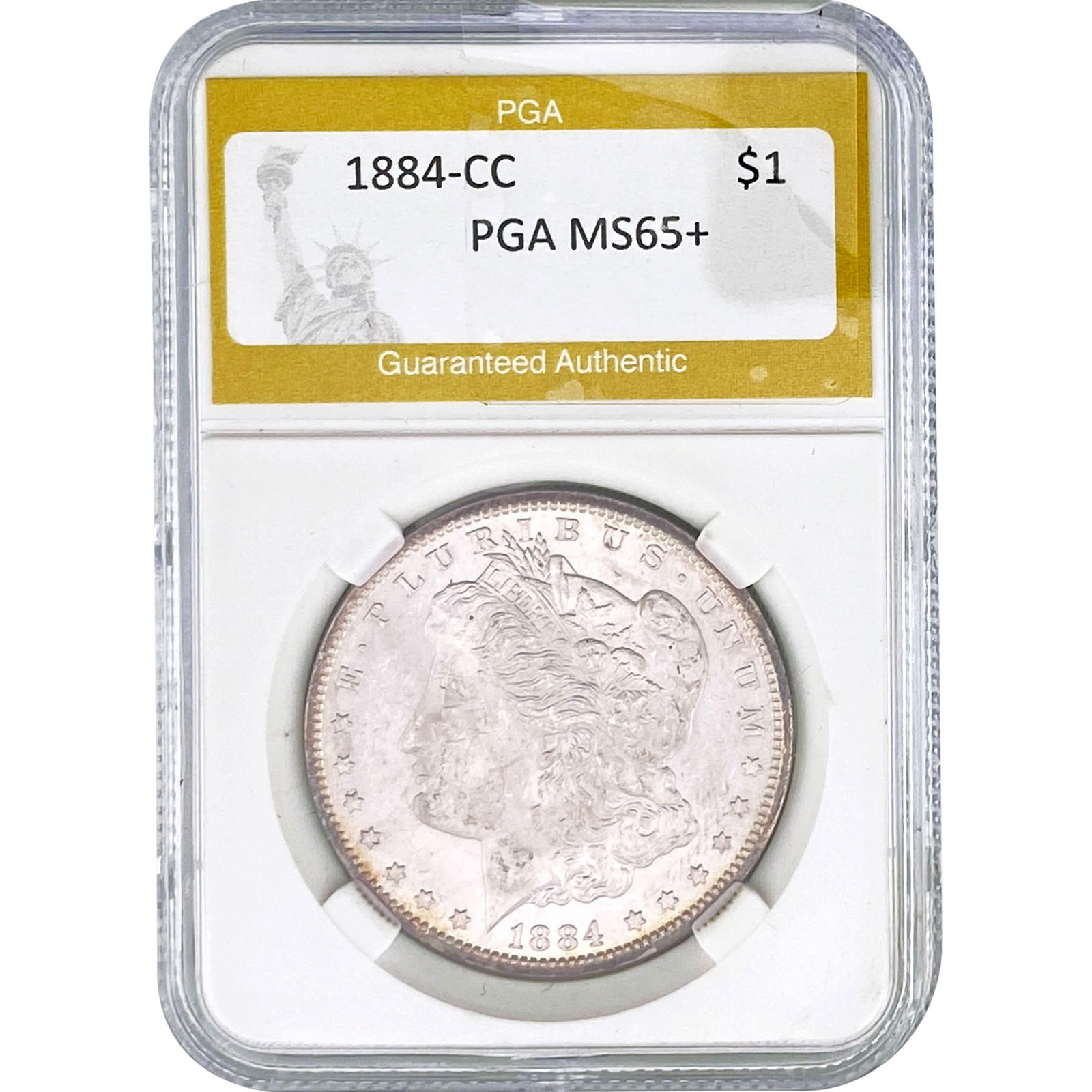 1884-CC Morgan Silver Dollar PGA MS65+ (1 of 2)