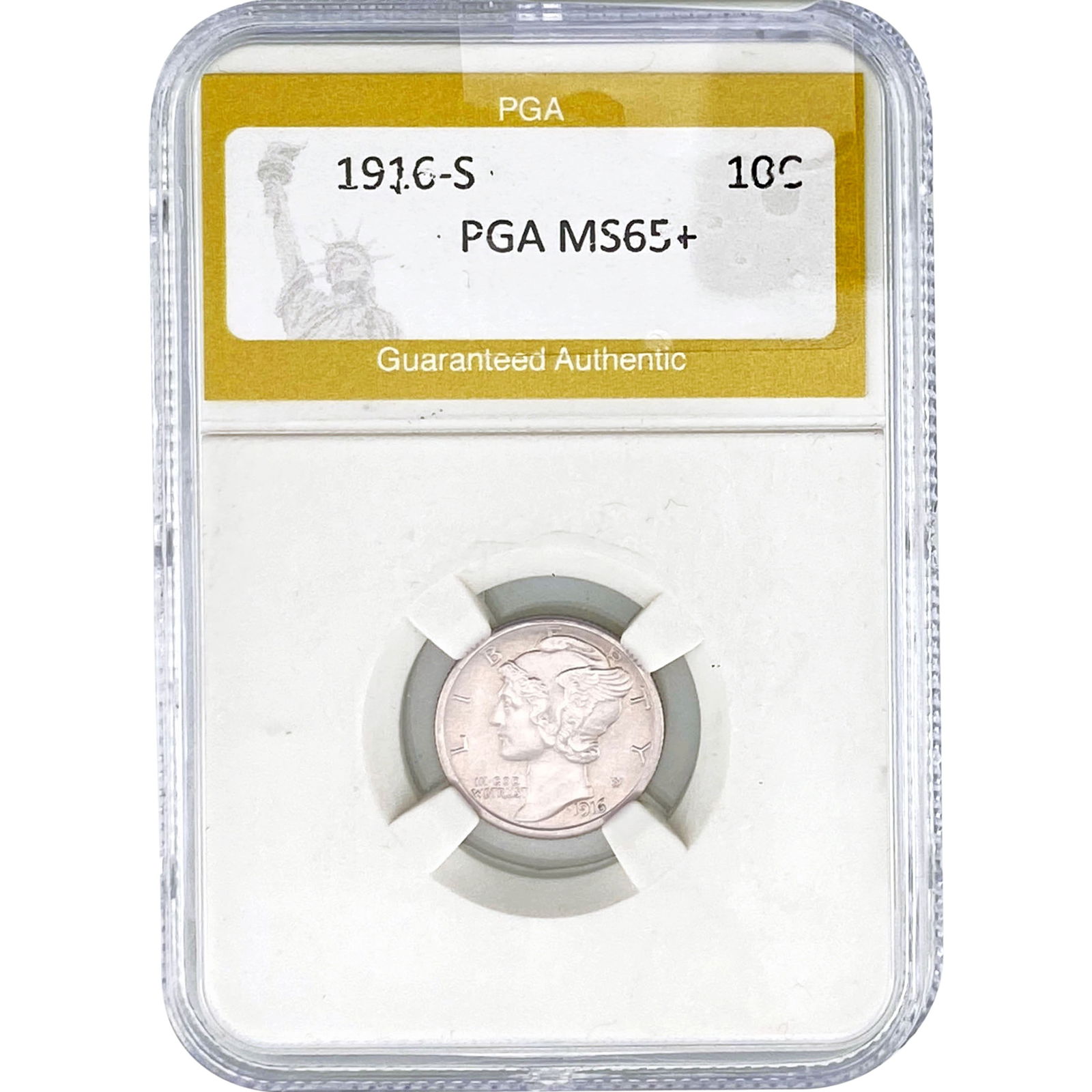 1916-S Mercury Silver Dime PGA MS65+ (1 of 2)