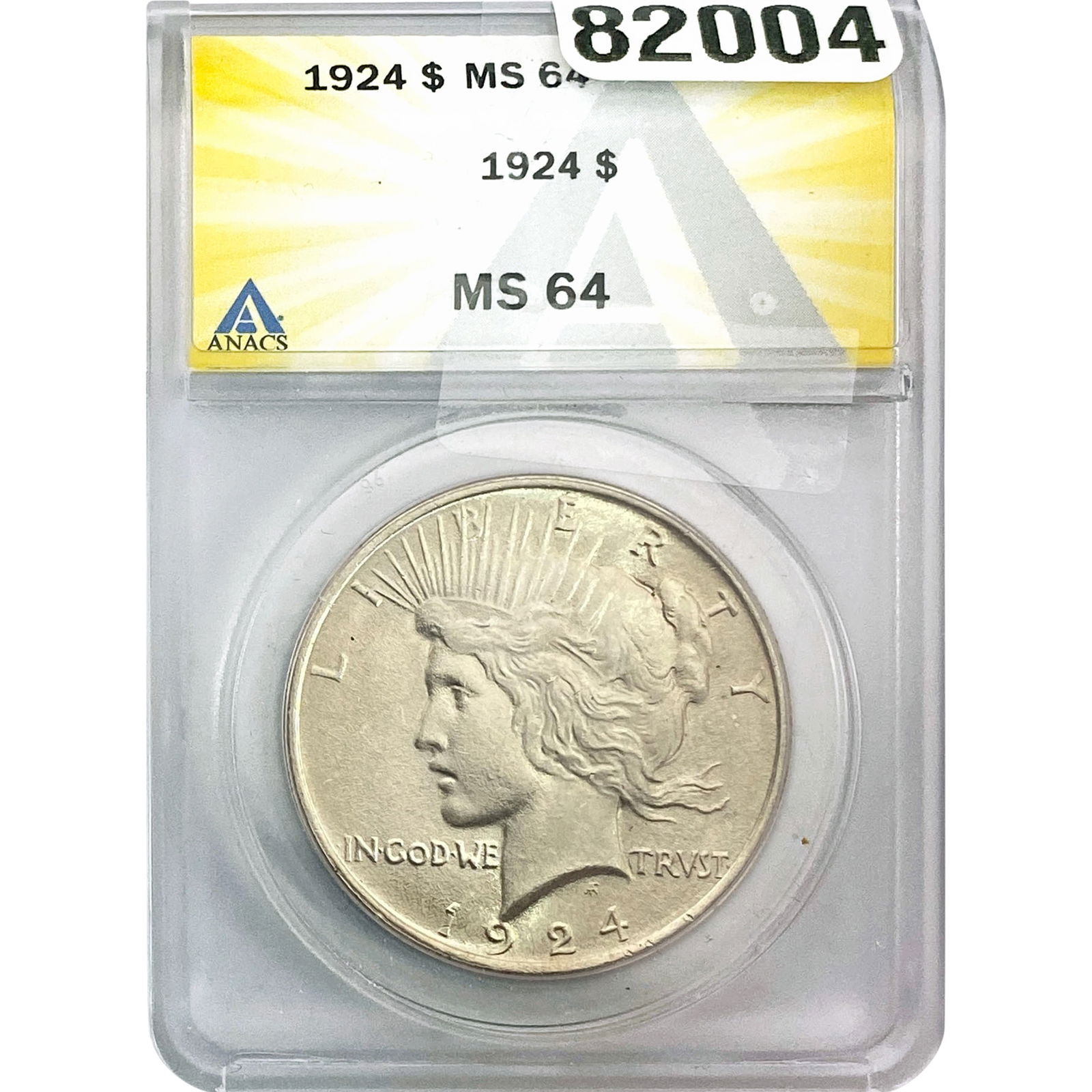 1924 Silver Peace Dollar ANACS MS64 (1 of 2)