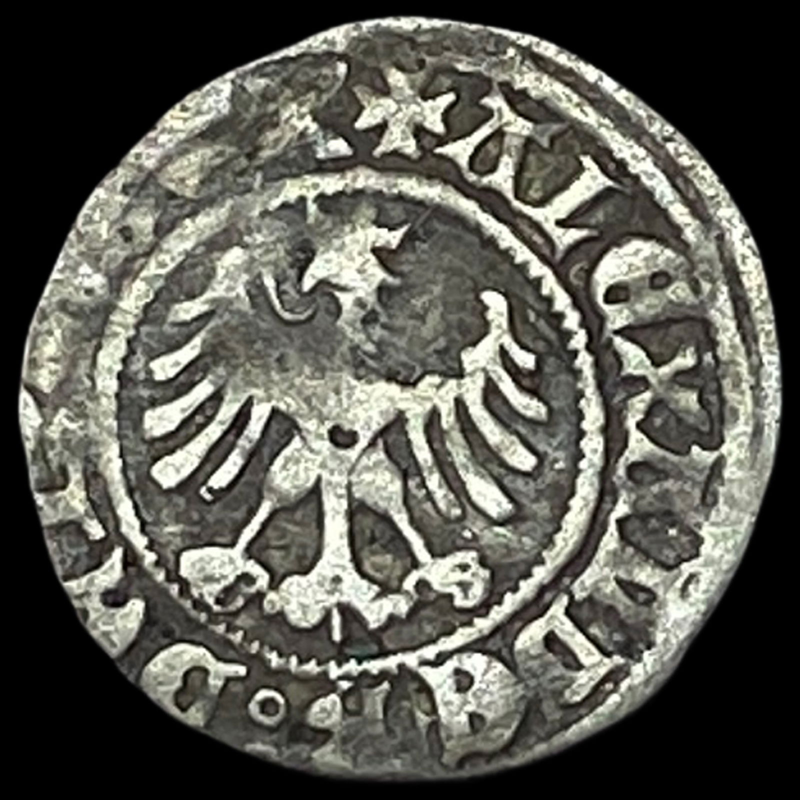 Poland Alexander 1501-06 Silver 1/2 Groschen NEARLY UNCIRCULATED (1 of 2)