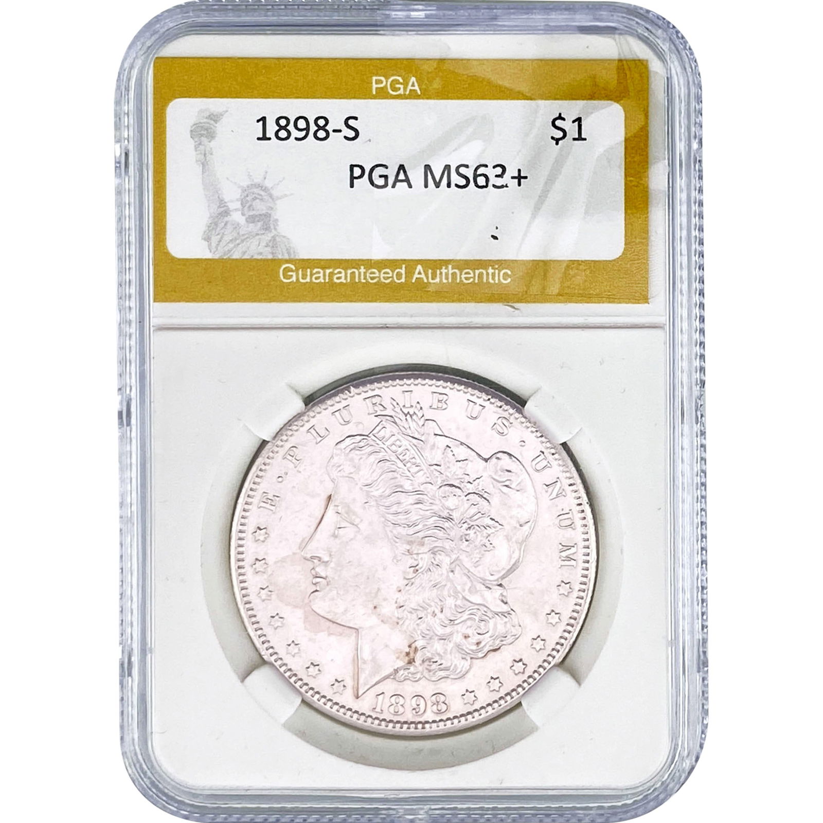 1898-S Morgan Silver Dollar PGA MS63+ (1 of 2)