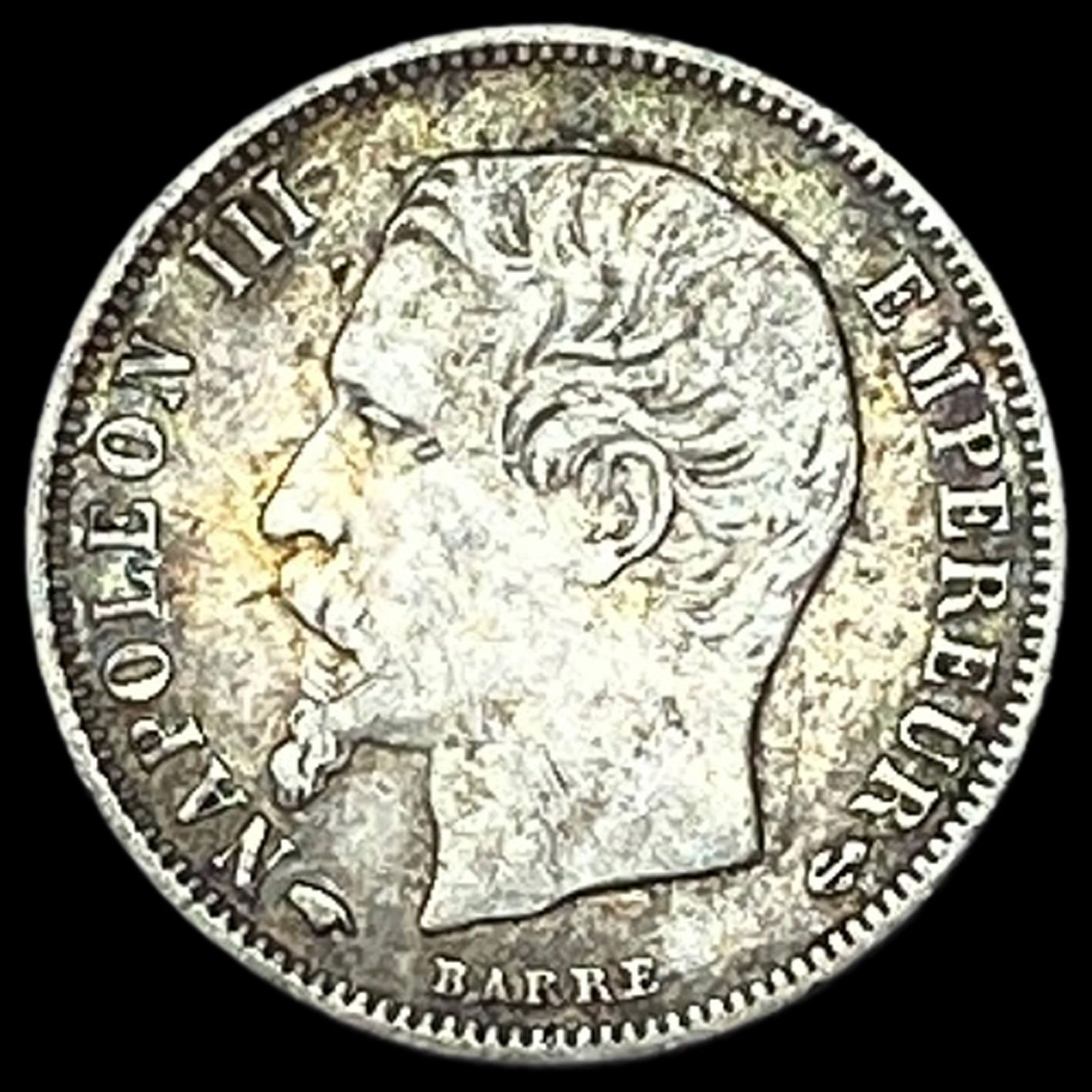 1860 France Napoleon III Silver 50 Centimes NEARLY UNCIRCULATED (1 of 2)