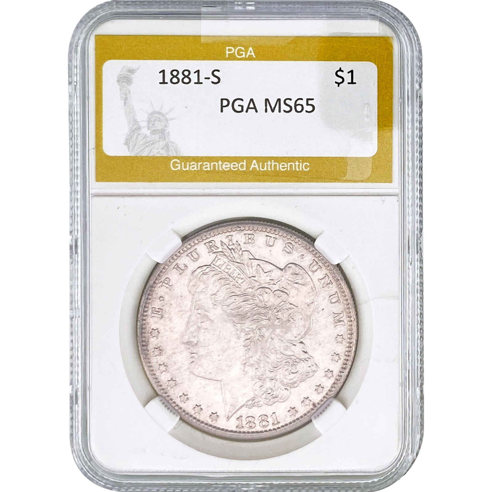 1881-S Morgan Silver Dollar PGA MS65 (1 of 2)
