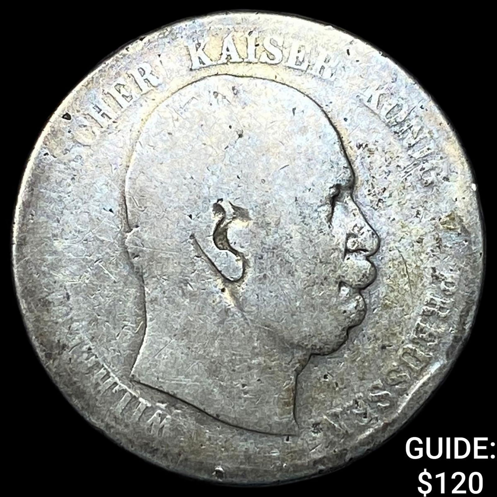 Germany 1875 Silver 5 Mark ABOUT UNCIRCULATED (1 of 2)