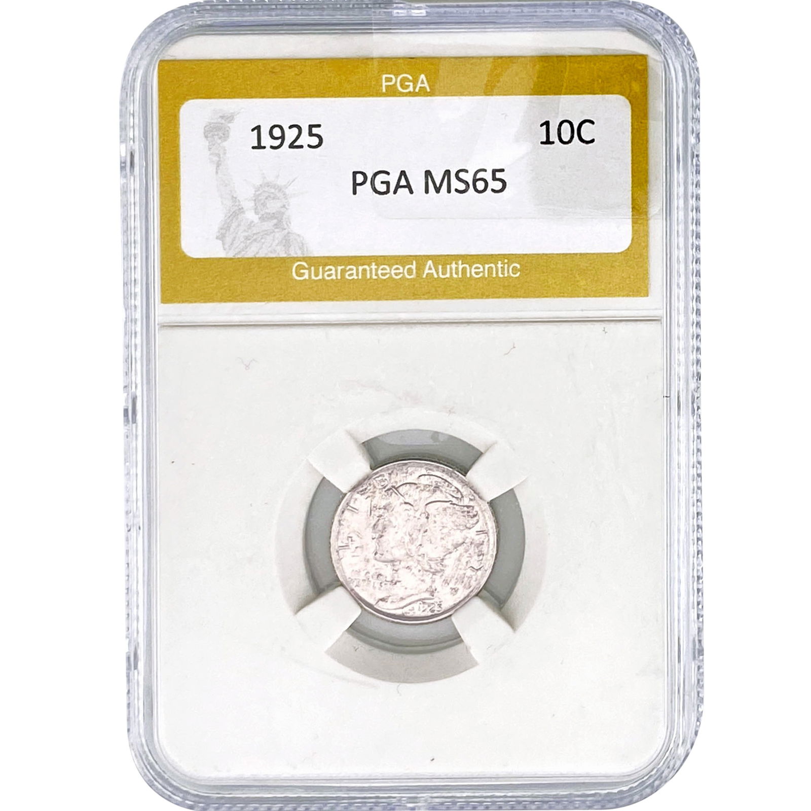 1925 Mercury Silver Dime PGA MS65: 1925 Mercury Silver Dime PGA MS65