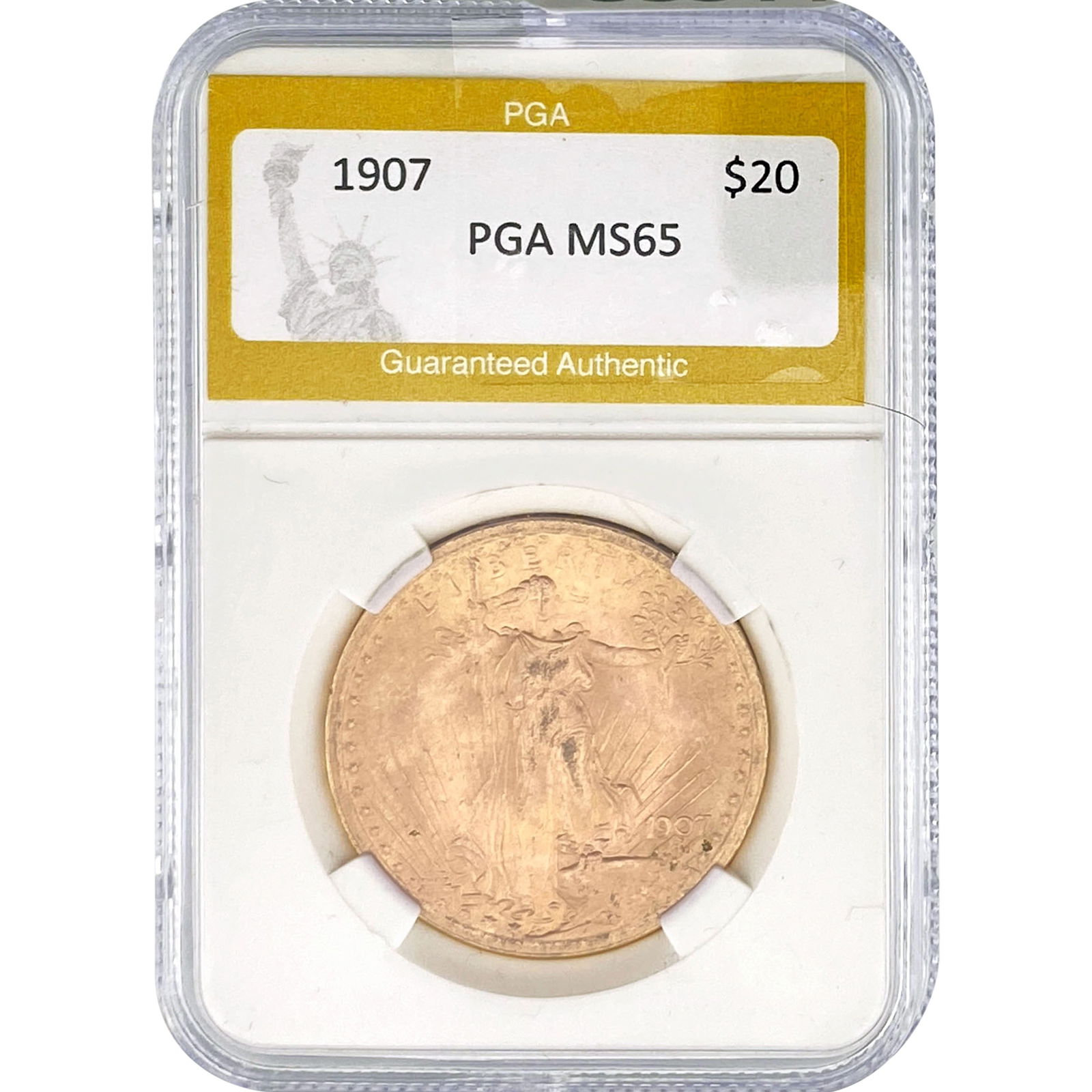 1907 $20 Gold Double Eagle PGA MS65 (1 of 2)
