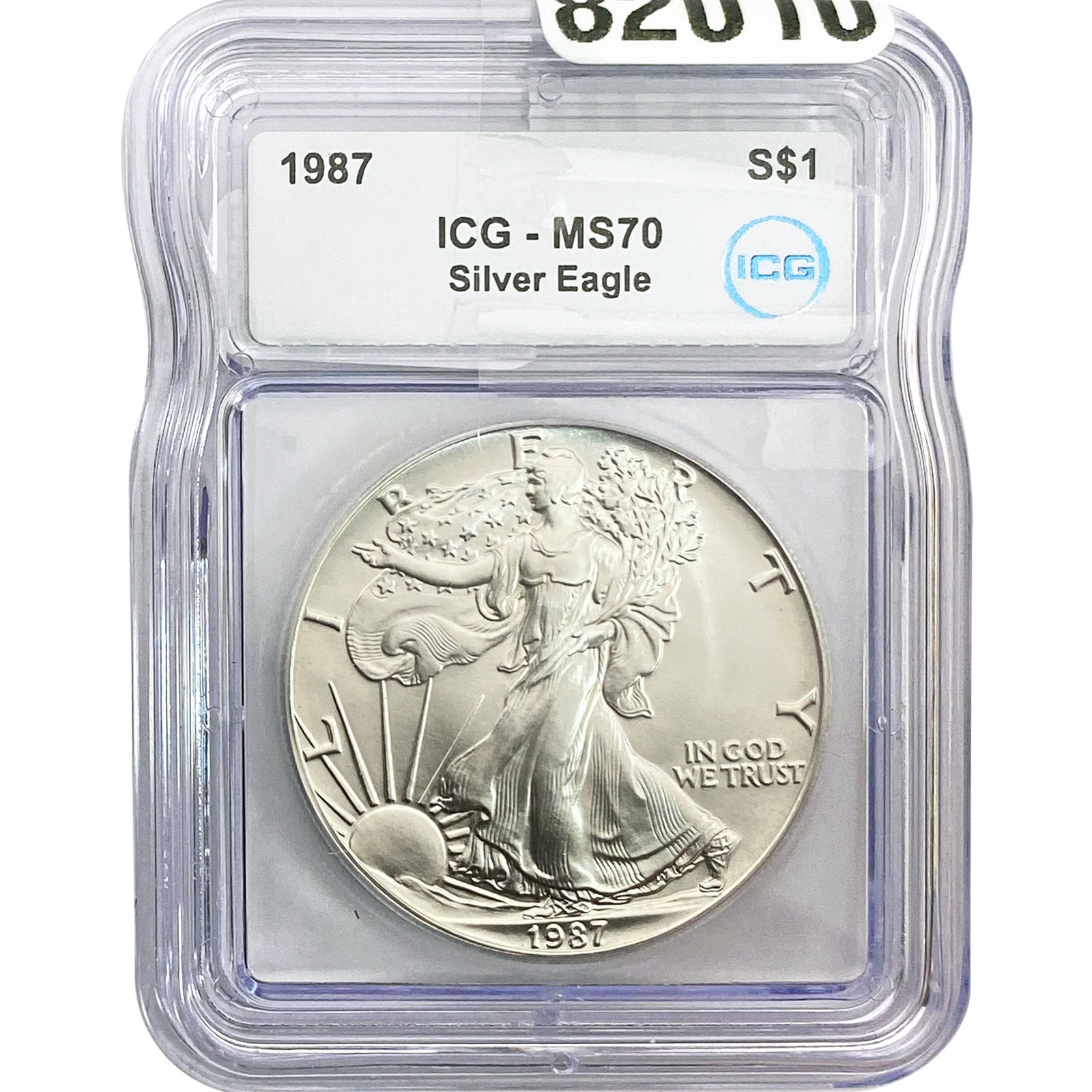 1987 ICG MS70 $1 Silver 1OZ SE (1 of 2)