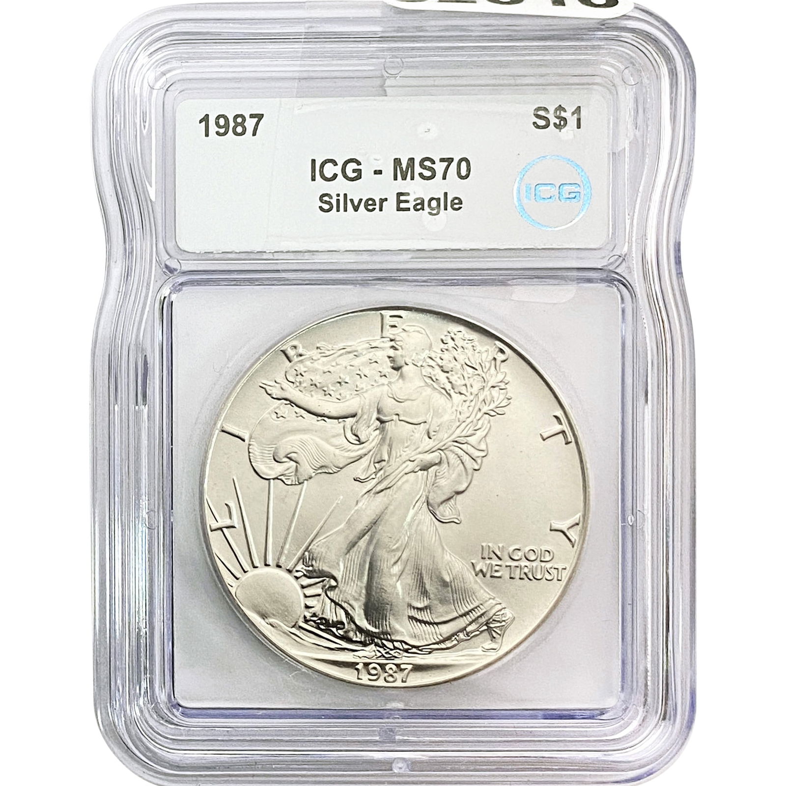 1987 ICG MS70 $1 Silver 1OZ SE (1 of 2)