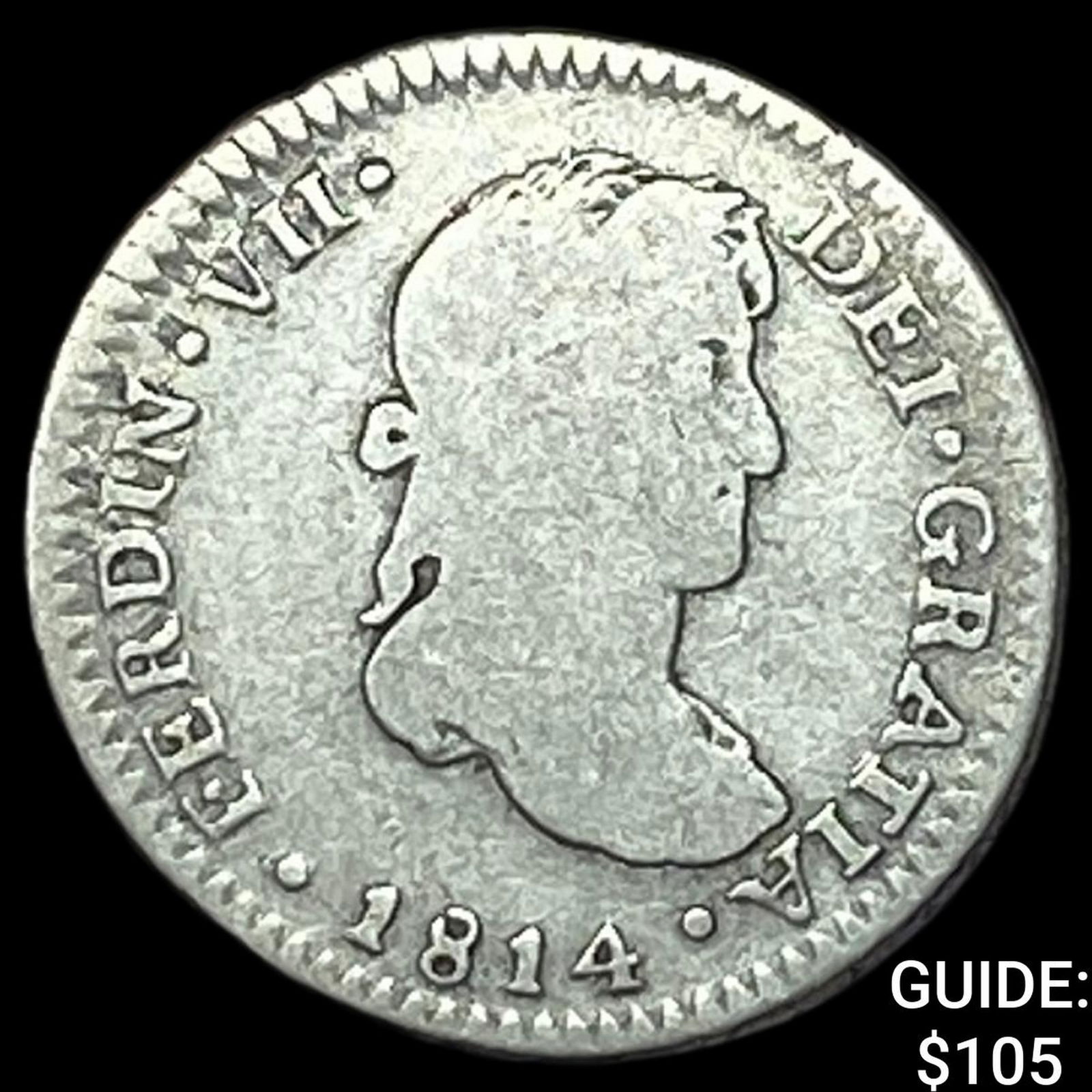 1814 Peru Silver 1 Real NEARLY UNCIRCULATED (1 of 2)