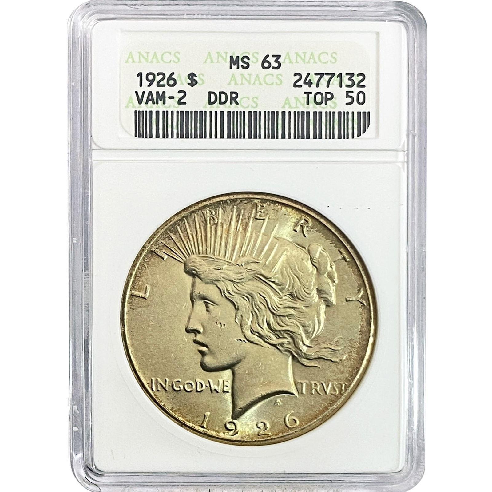 1926 Silver Peace Dollar ANACS MS63 VAM-2 (1 of 2)