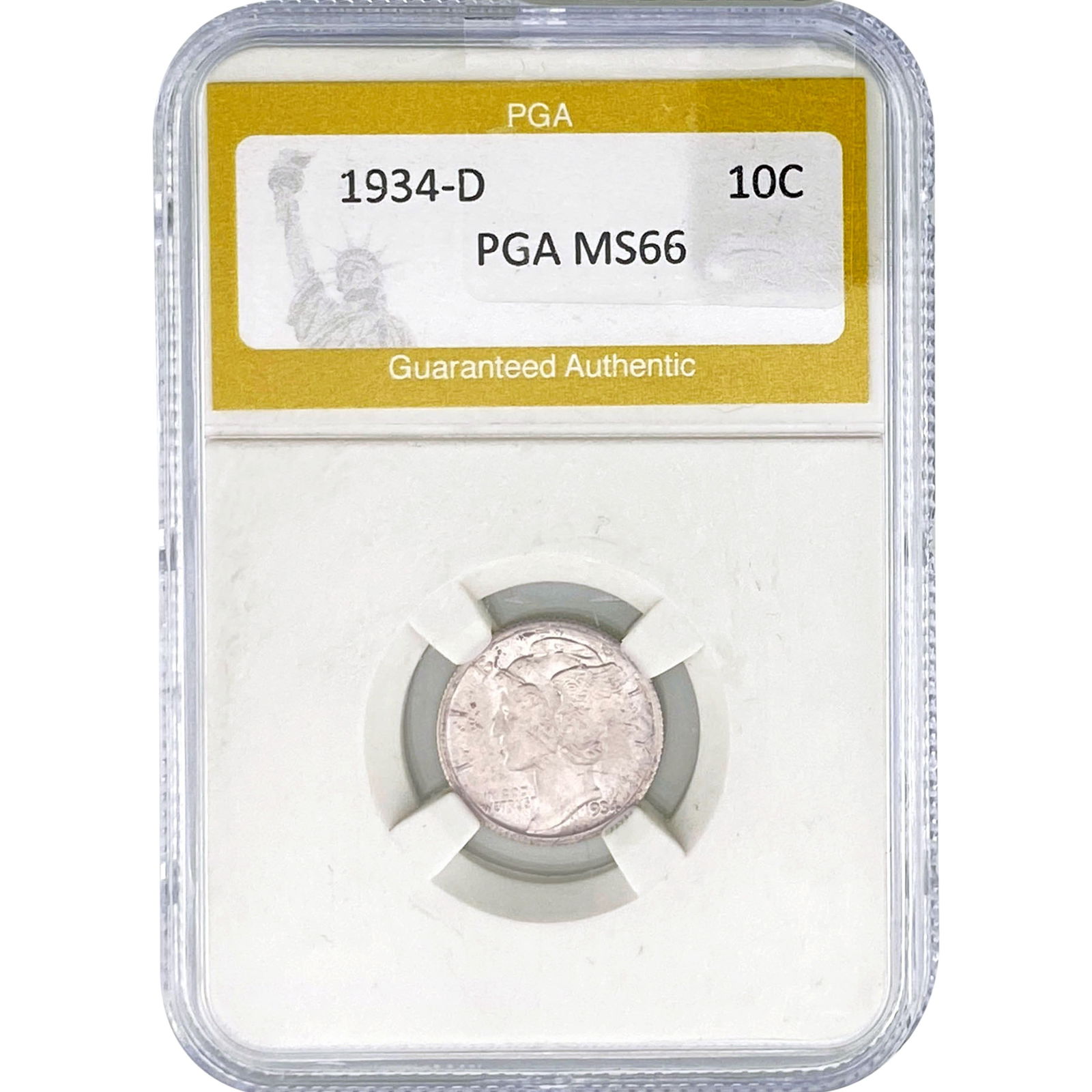 1934-D Mercury Silver Dime PGA MS66 (1 of 2)