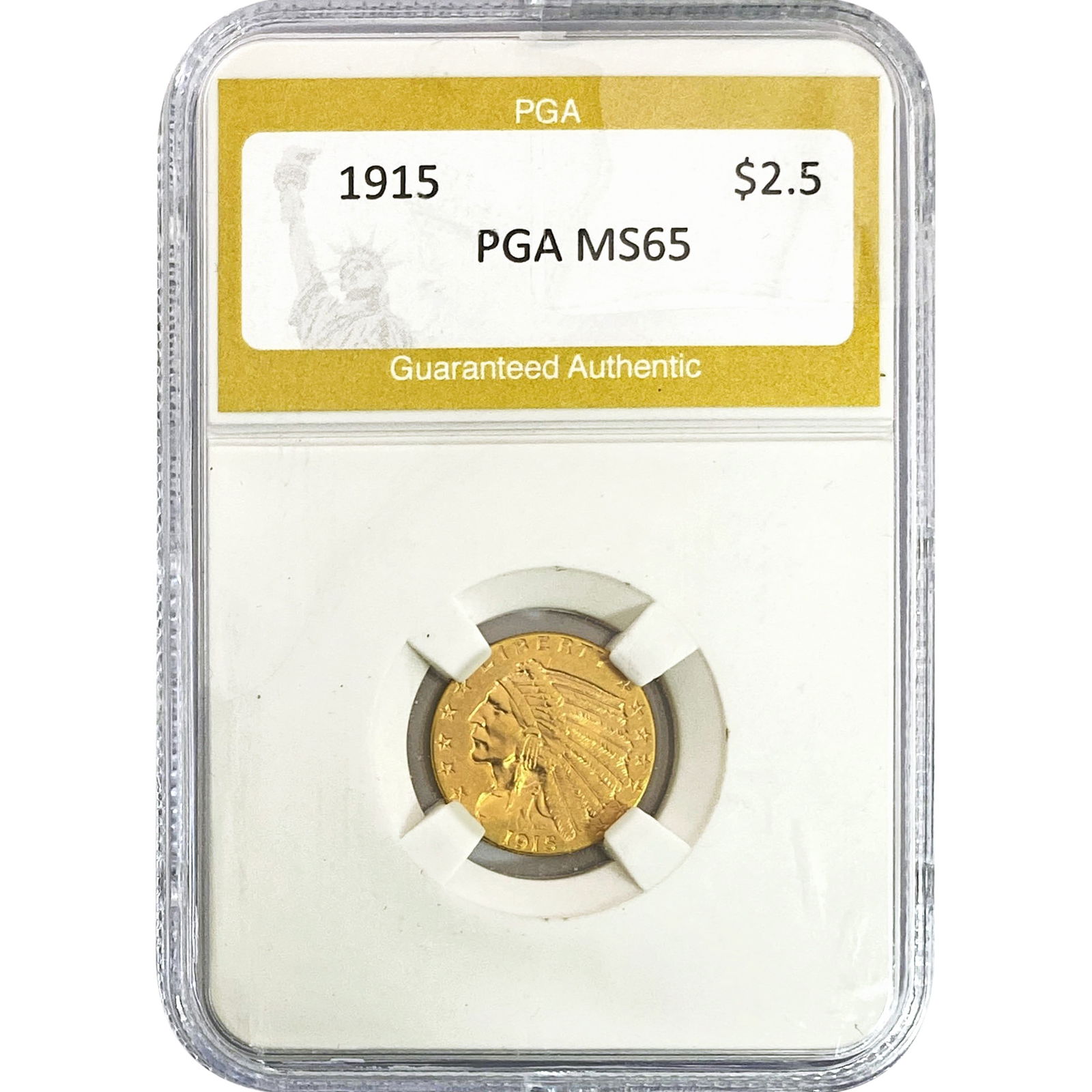 1915 $2.50 Gold Quarter Eagle PGA MS65 (1 of 2)