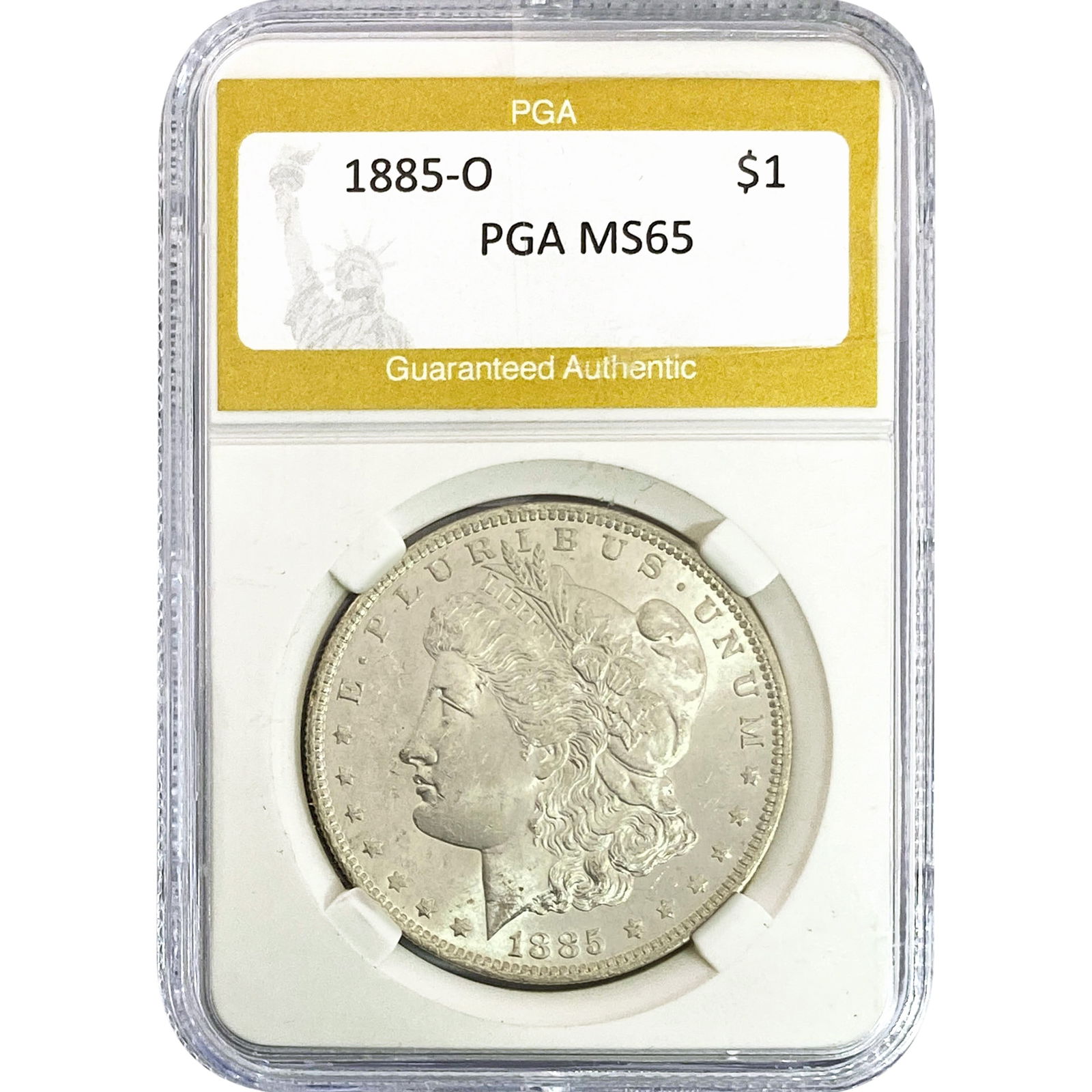 1885-O Morgan Silver Dollar PGA MS65 (1 of 2)