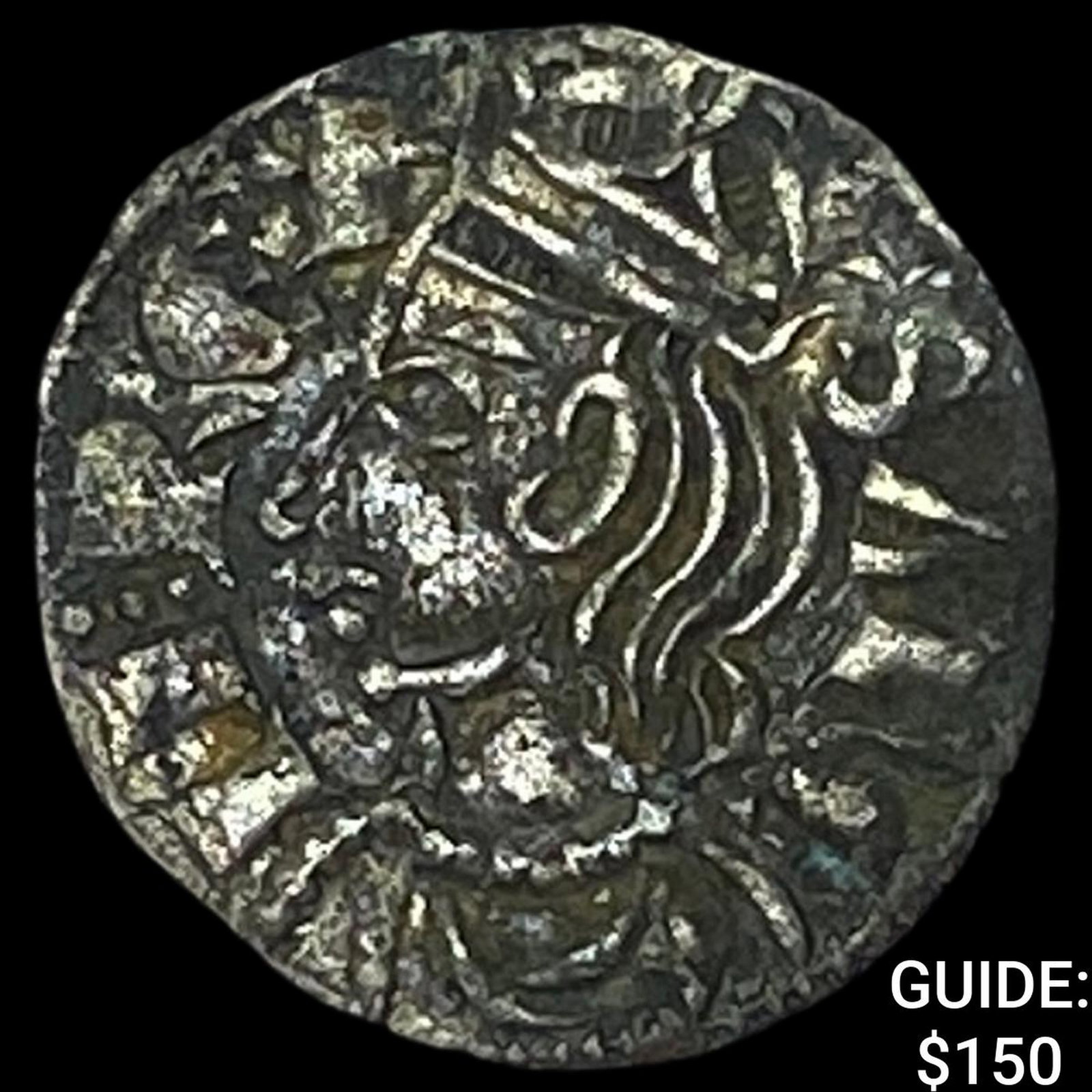 Spain, Castile & Leon Sancho IV 1284-1295 Silver 9 Din. NEARLY UNCIRCULATED: Spain, Castile & Leon Sancho IV 1284-1295 Silver 9 Din. NEARLY UNCIRCULATED