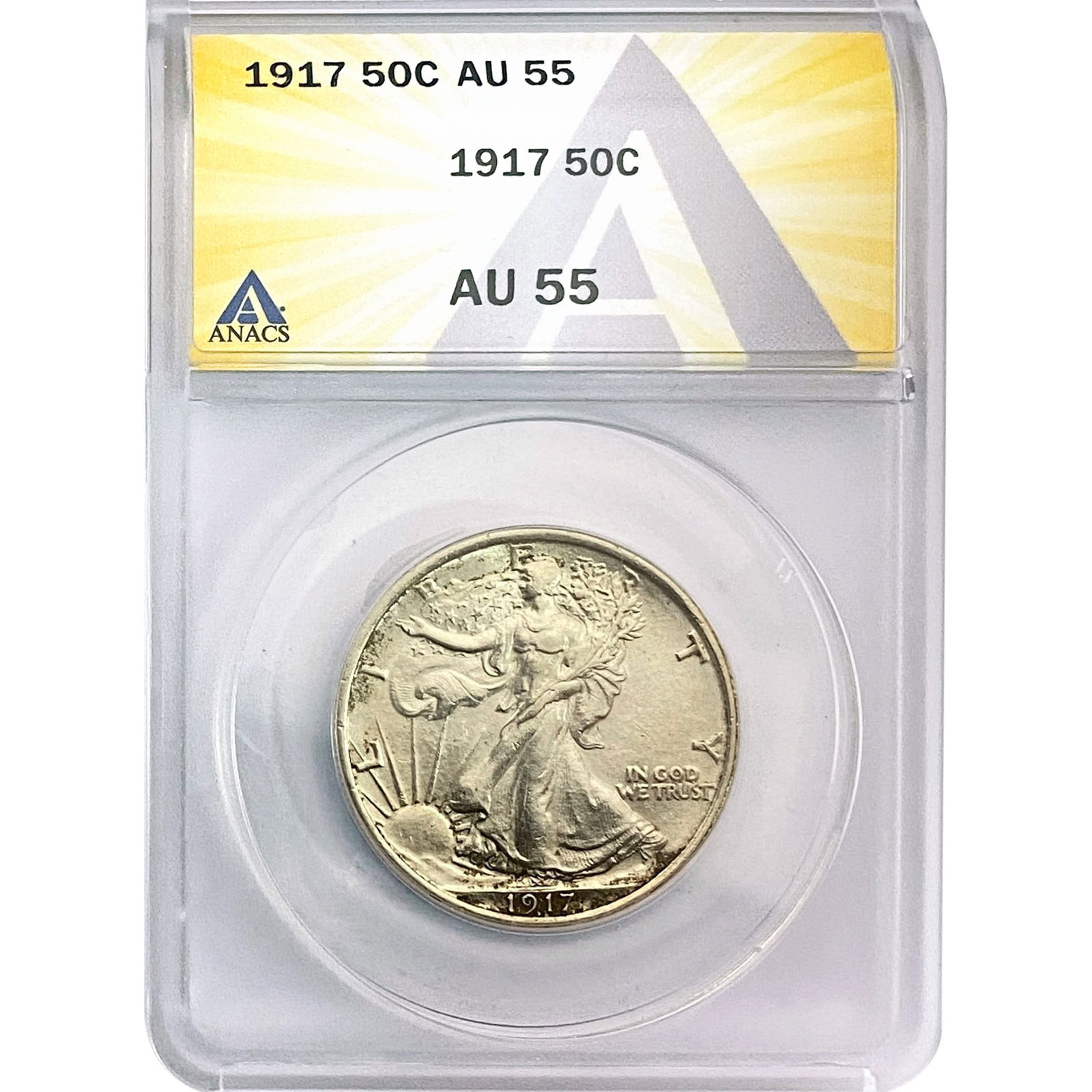 1917 Walking Liberty Half Dollar ANACS AU55 (1 of 2)