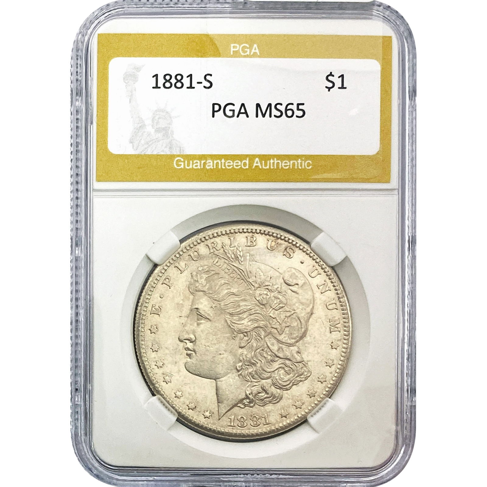 1881-S Morgan Silver Dollar PGA MS65 (1 of 2)