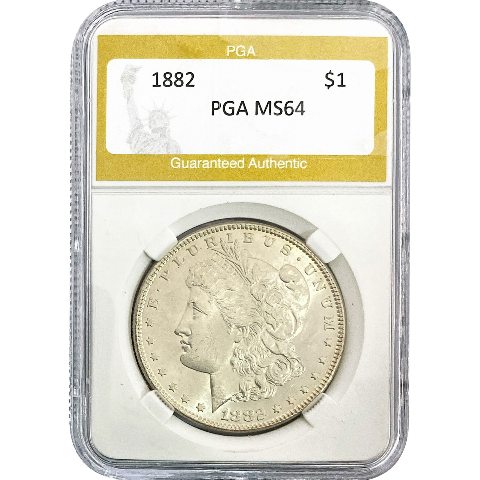 1882 Morgan Silver Dollar PGA MS64: 1882 Morgan Silver Dollar PGA MS64