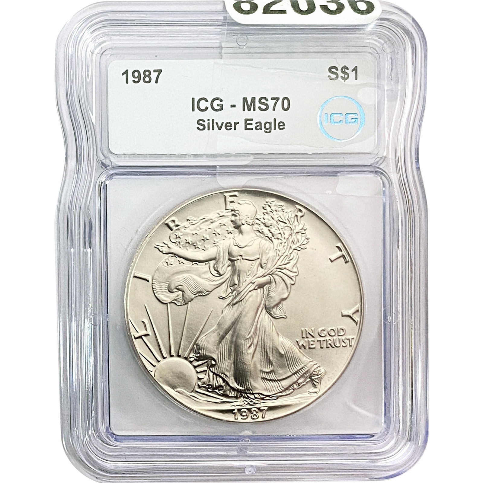 1987 ICG MS70 $1 Silver 1OZ SE (1 of 2)