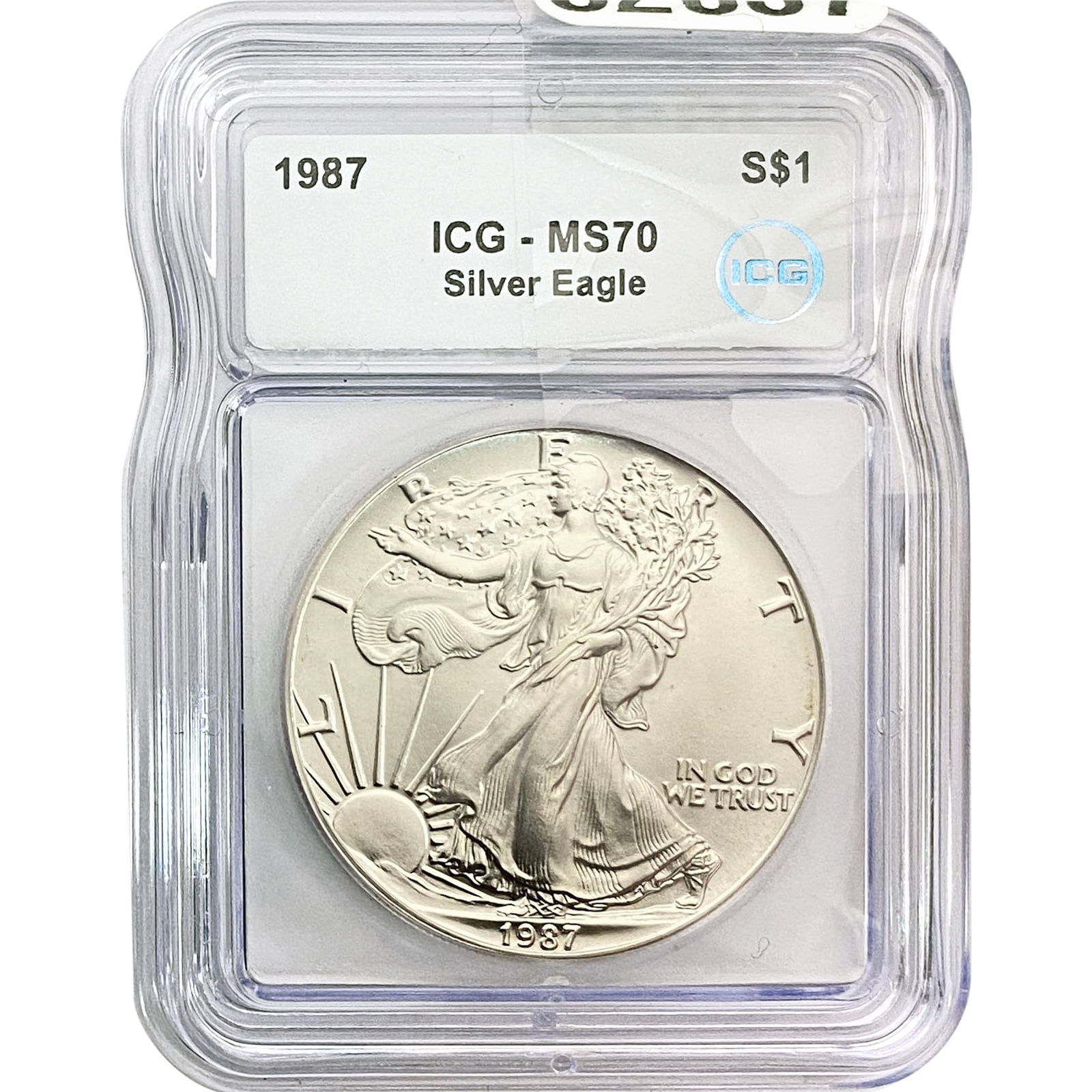 1987 ICG MS70 $1 Silver 1OZ SE: 1987 ICG MS70 $1 Silver 1OZ SE