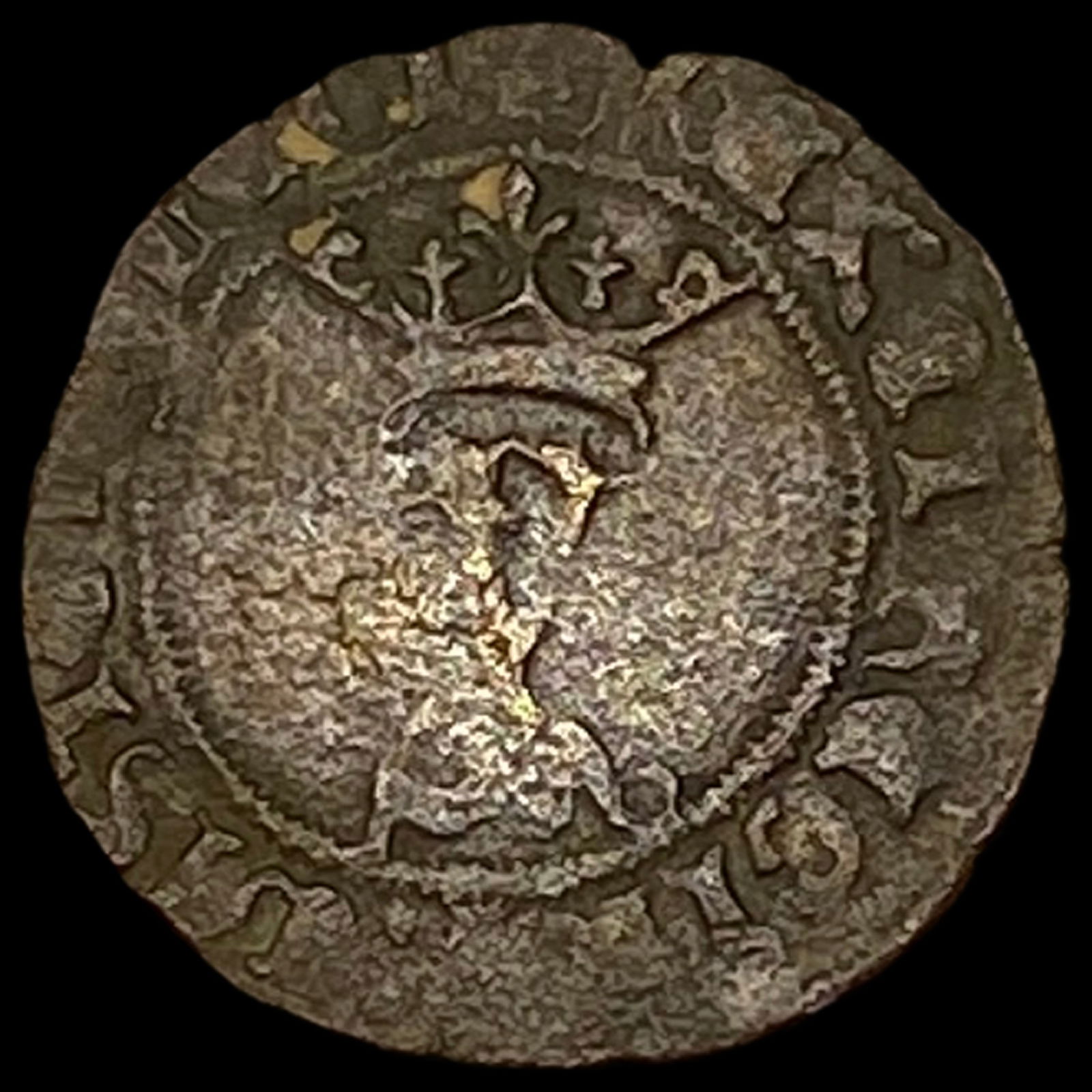 Spain Ferdinand and Isabel 1474-1504 Billon Denier NEARLY UNCIRCULATED (1 of 2)