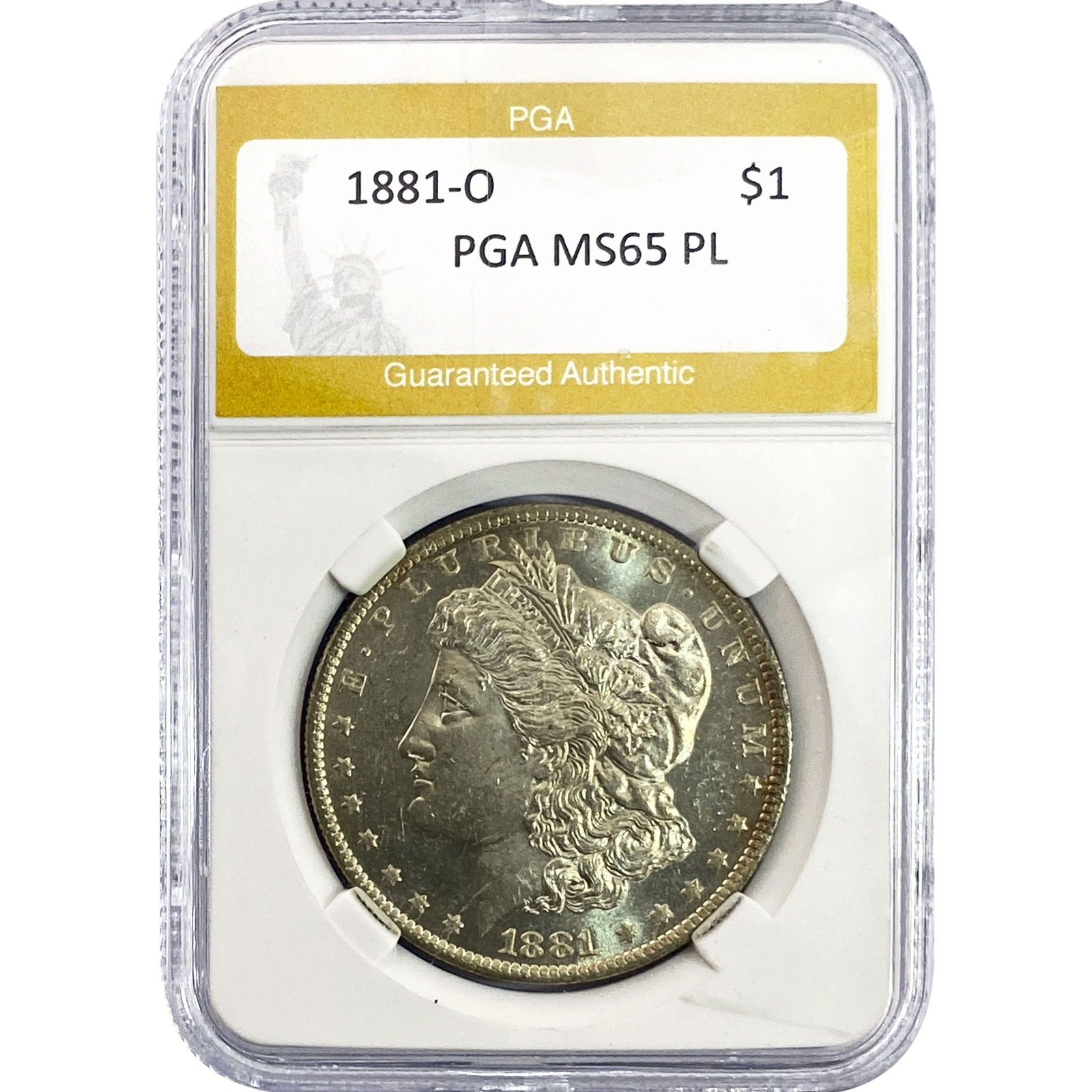 1881-O Morgan Silver Dollar PGA MS65 PL (1 of 2)